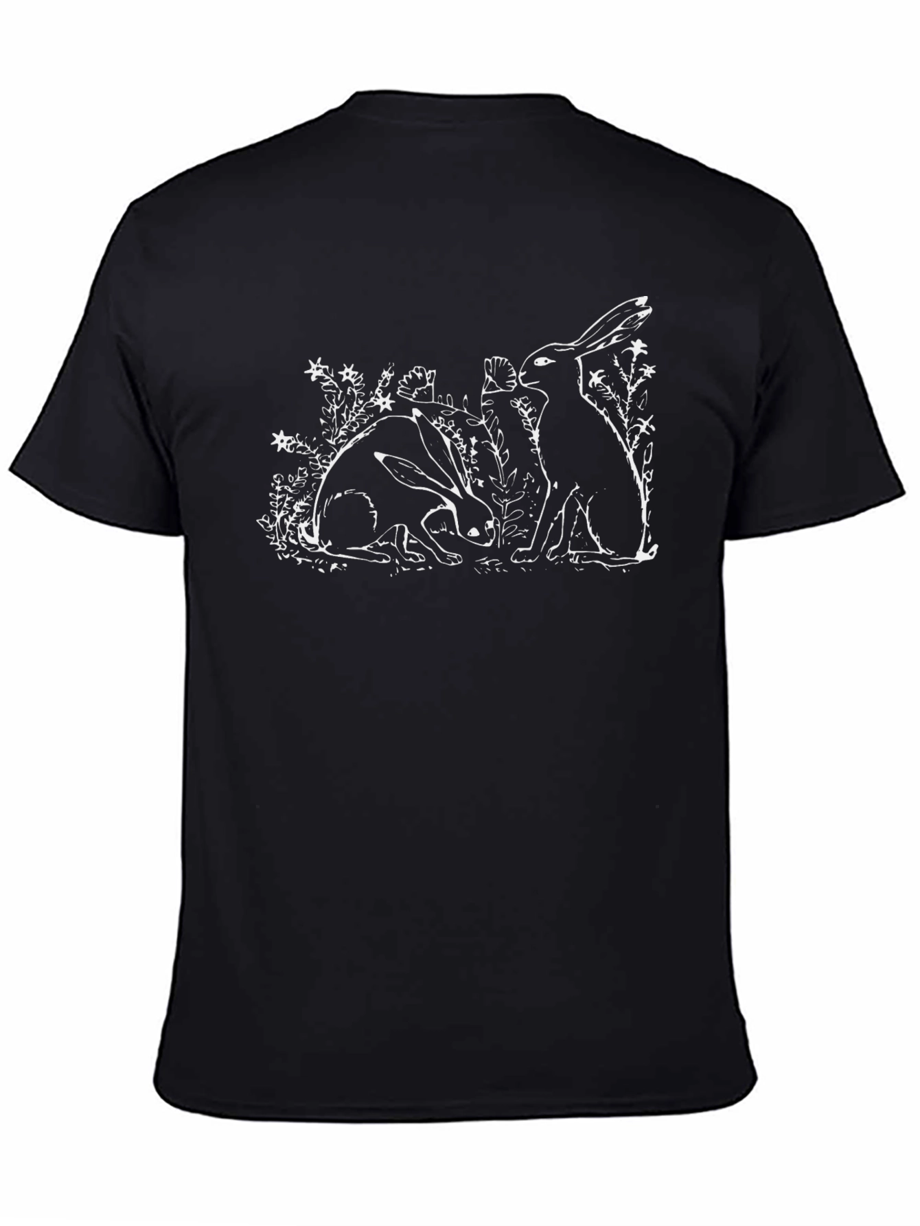Rabbit Graphic Black T-Shirt