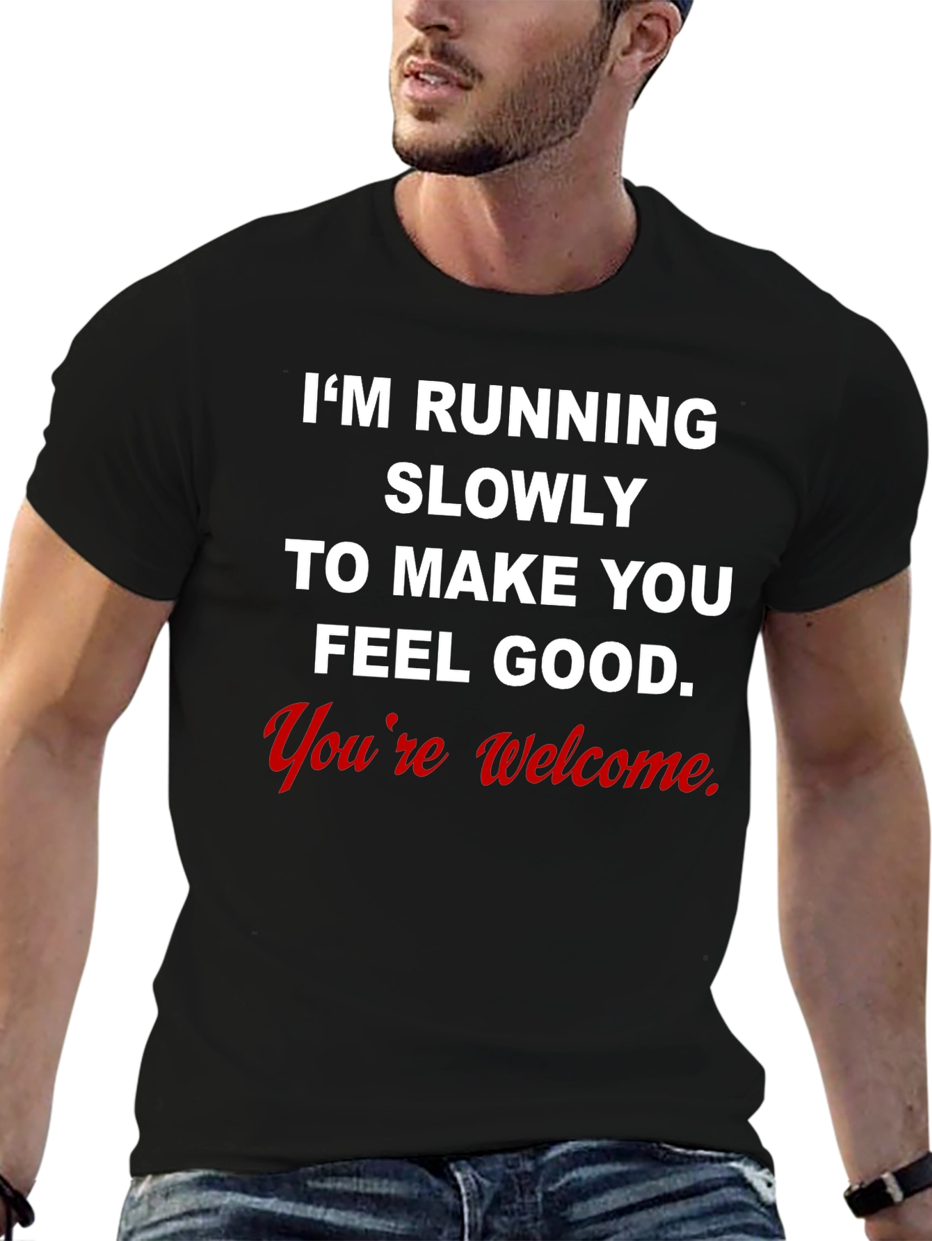 Funny Running Shirt - Im Running Slowly