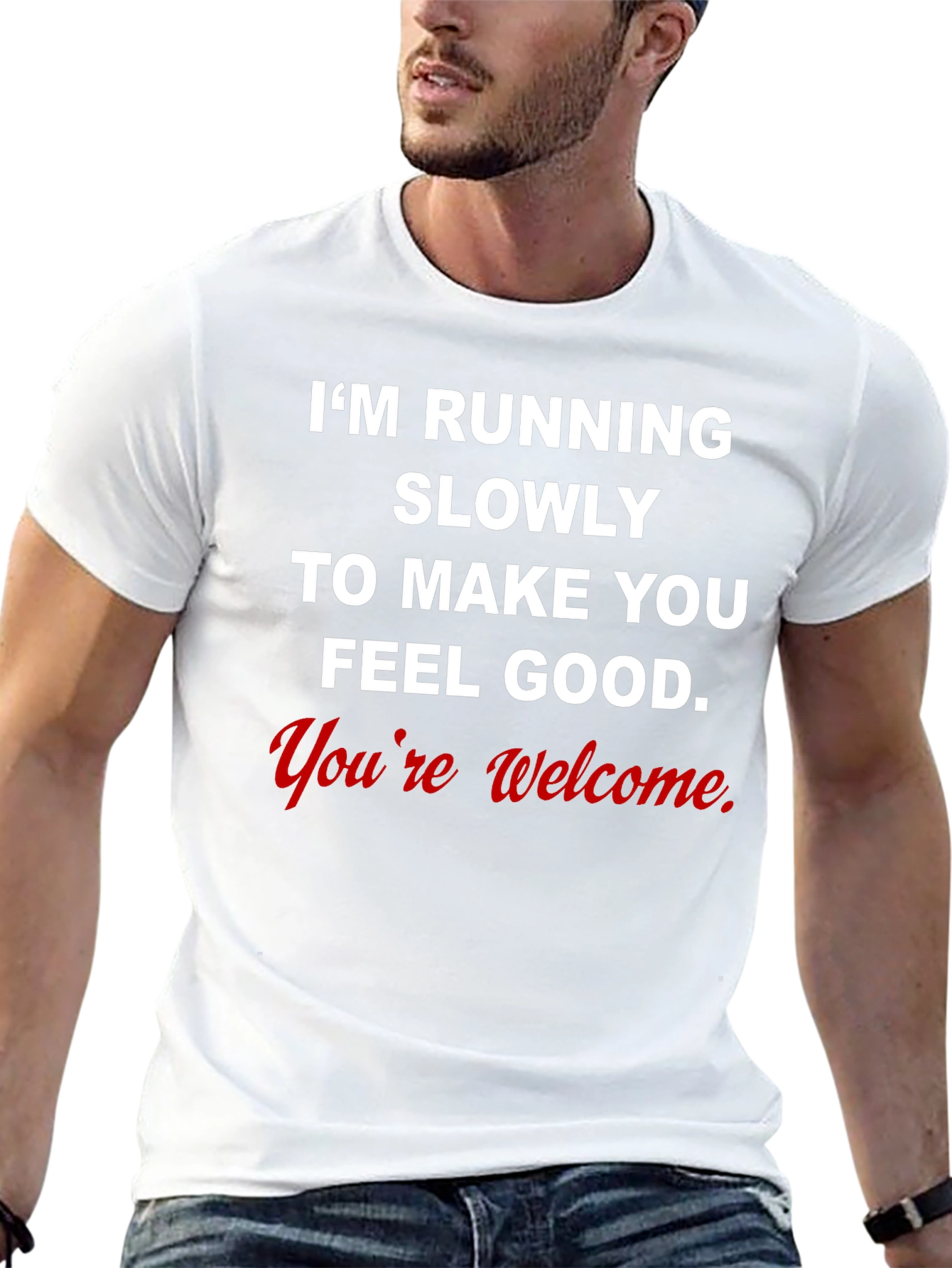 Funny Running Shirt - Im Running Slowly