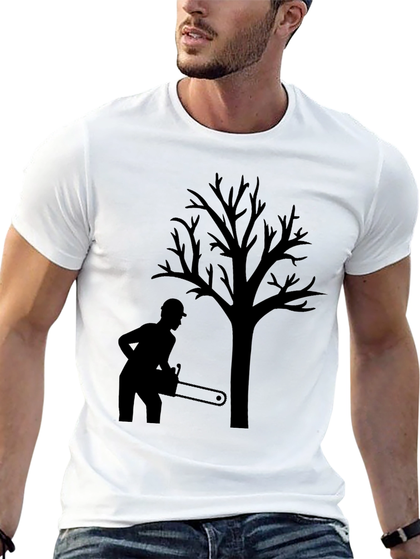 Arborist Tree Felling Black T-Shirt