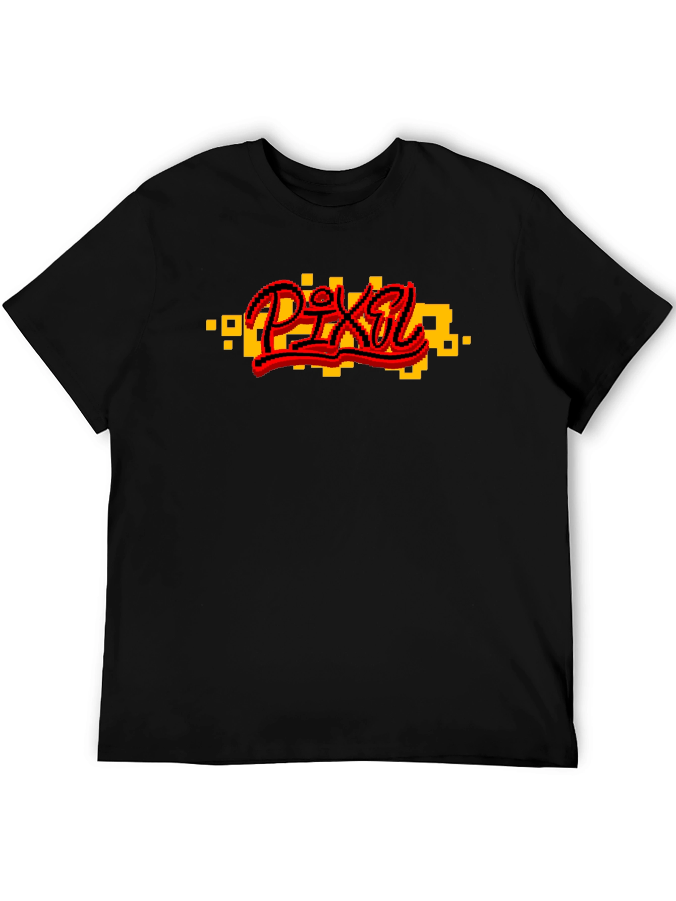 Pixel Art Graphic Black T-Shirt