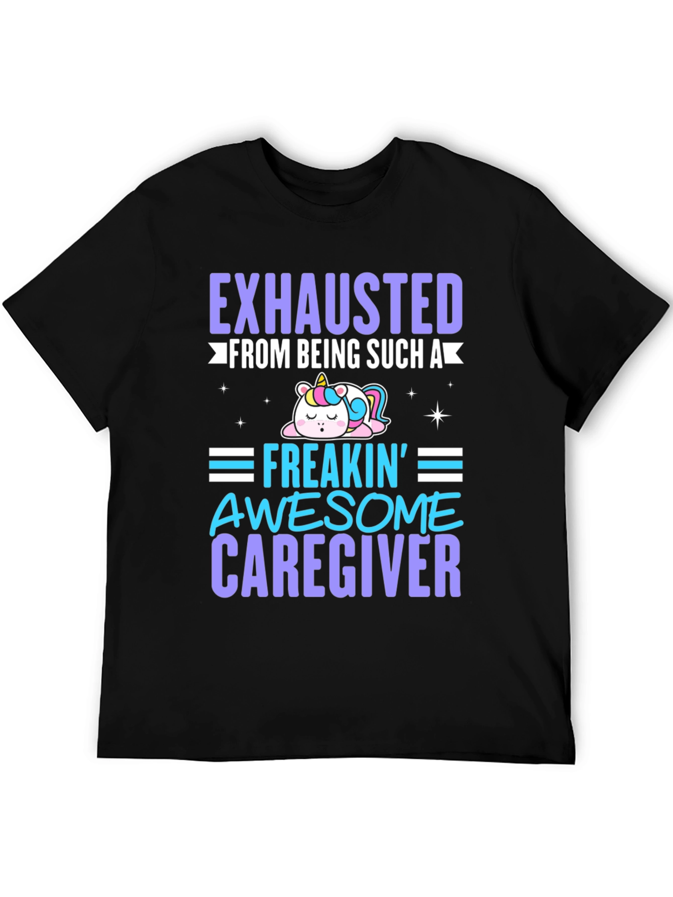 Exhausted Awesome Caregiver T-Shirt