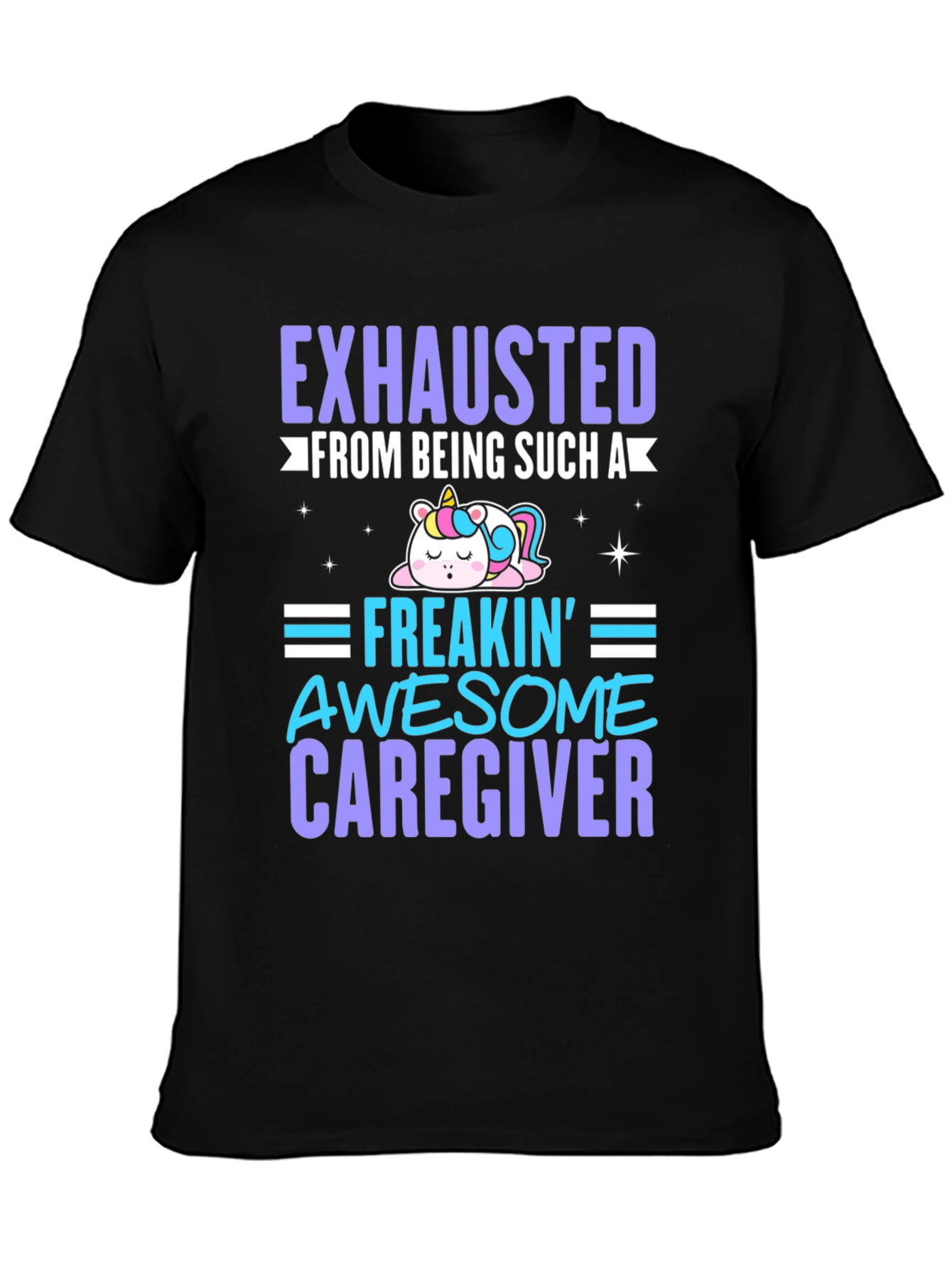 Exhausted Awesome Caregiver T-Shirt