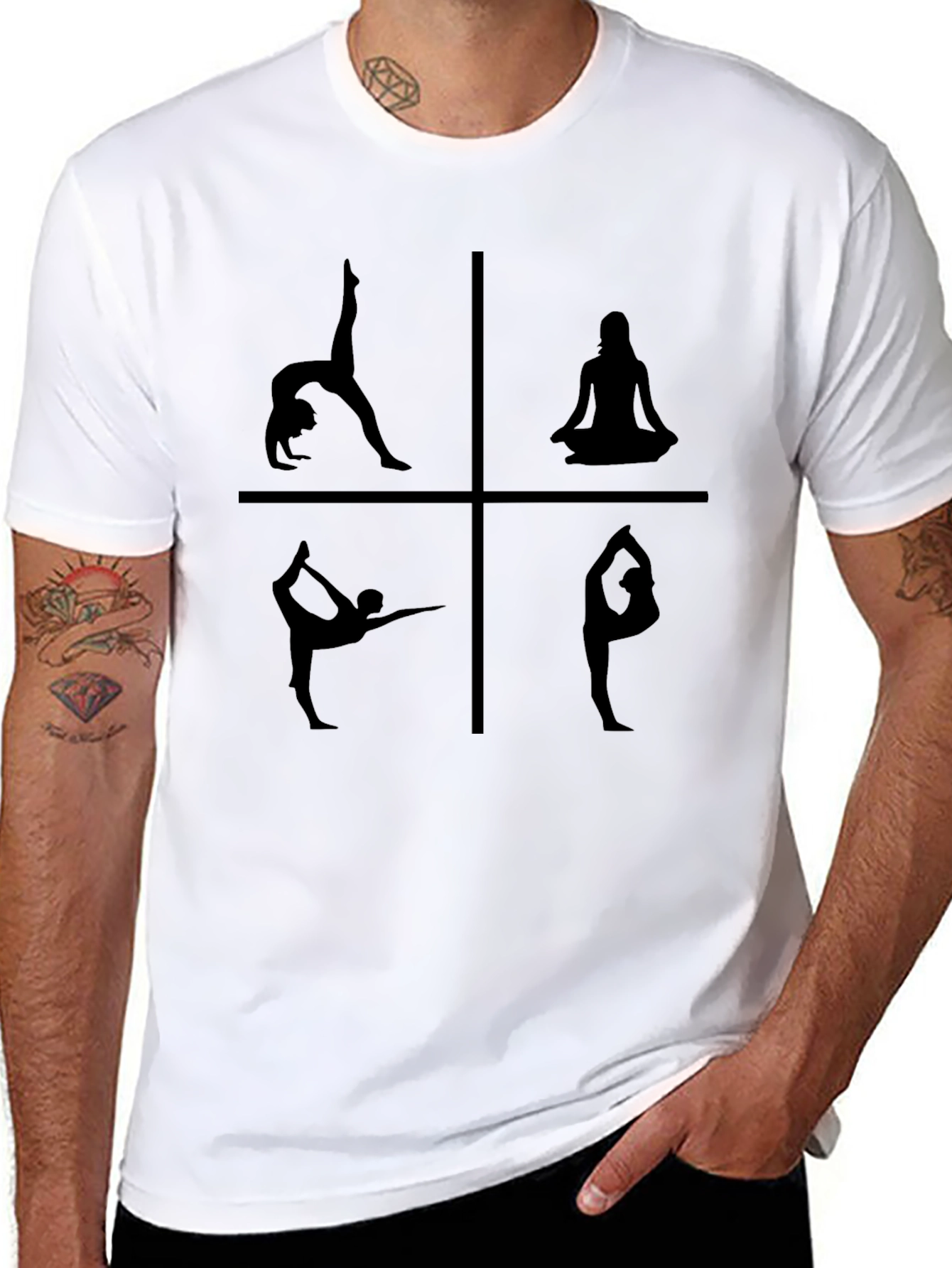 Yoga Pose T-Shirt - Black