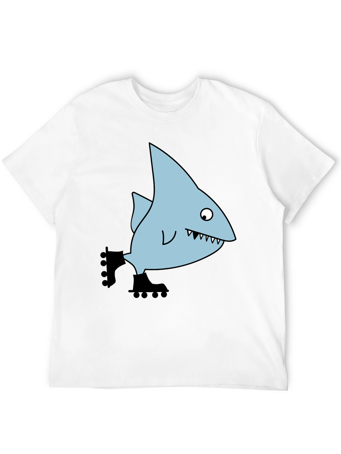Skating Shark Tee - Fun Graphic Print
