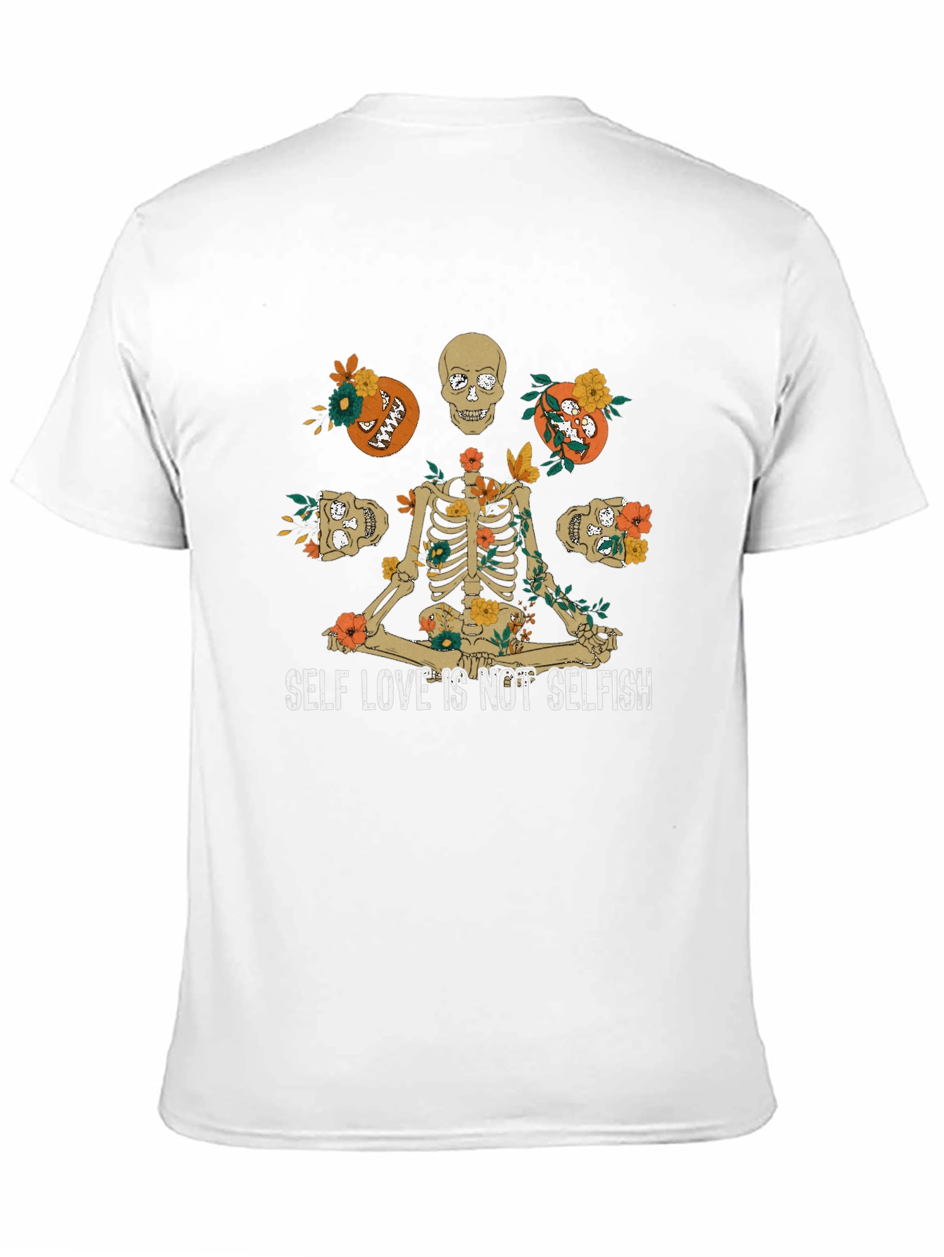 Self Love Skeleton Graphic Black T-Shirt