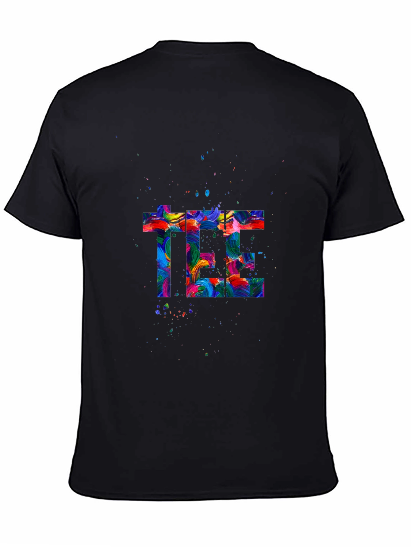 Abstract Art Graphic Print Black T-Shirt