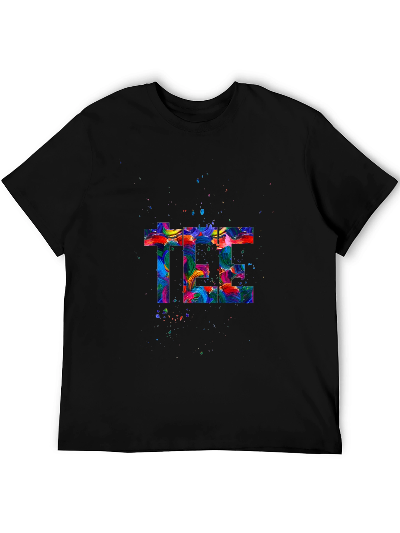 Abstract Art Graphic Print Black T-Shirt