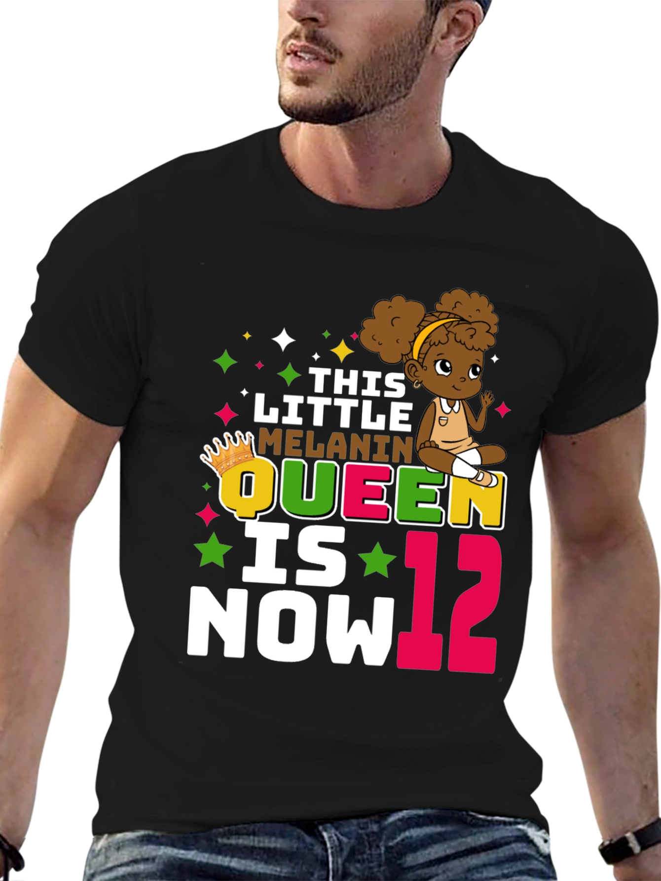 Little Melanin Queen 12th Birthday T-Shirt