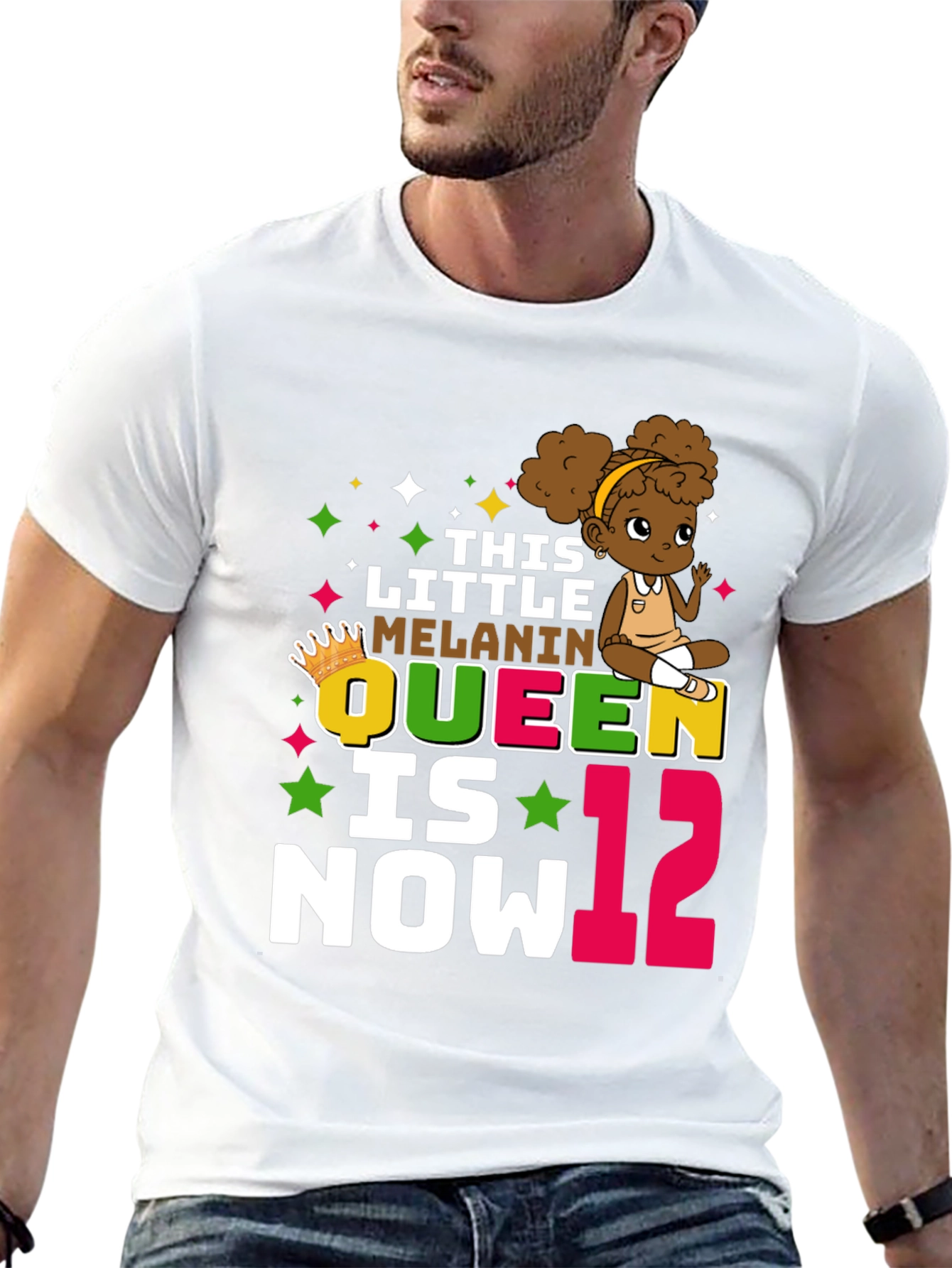 Little Melanin Queen 12th Birthday T-Shirt