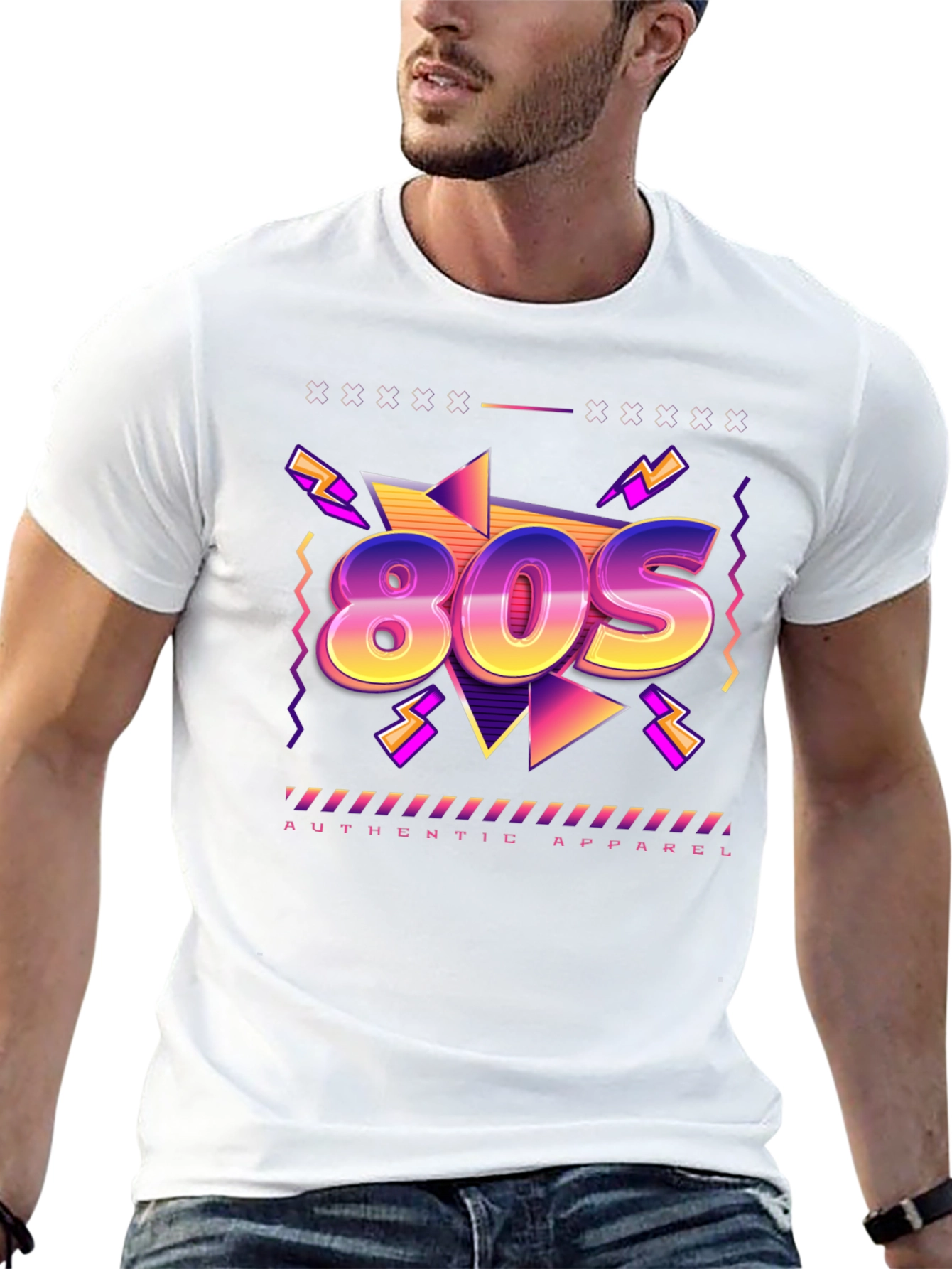 Retro 80s Graphic T-Shirt - Authentic Apparel