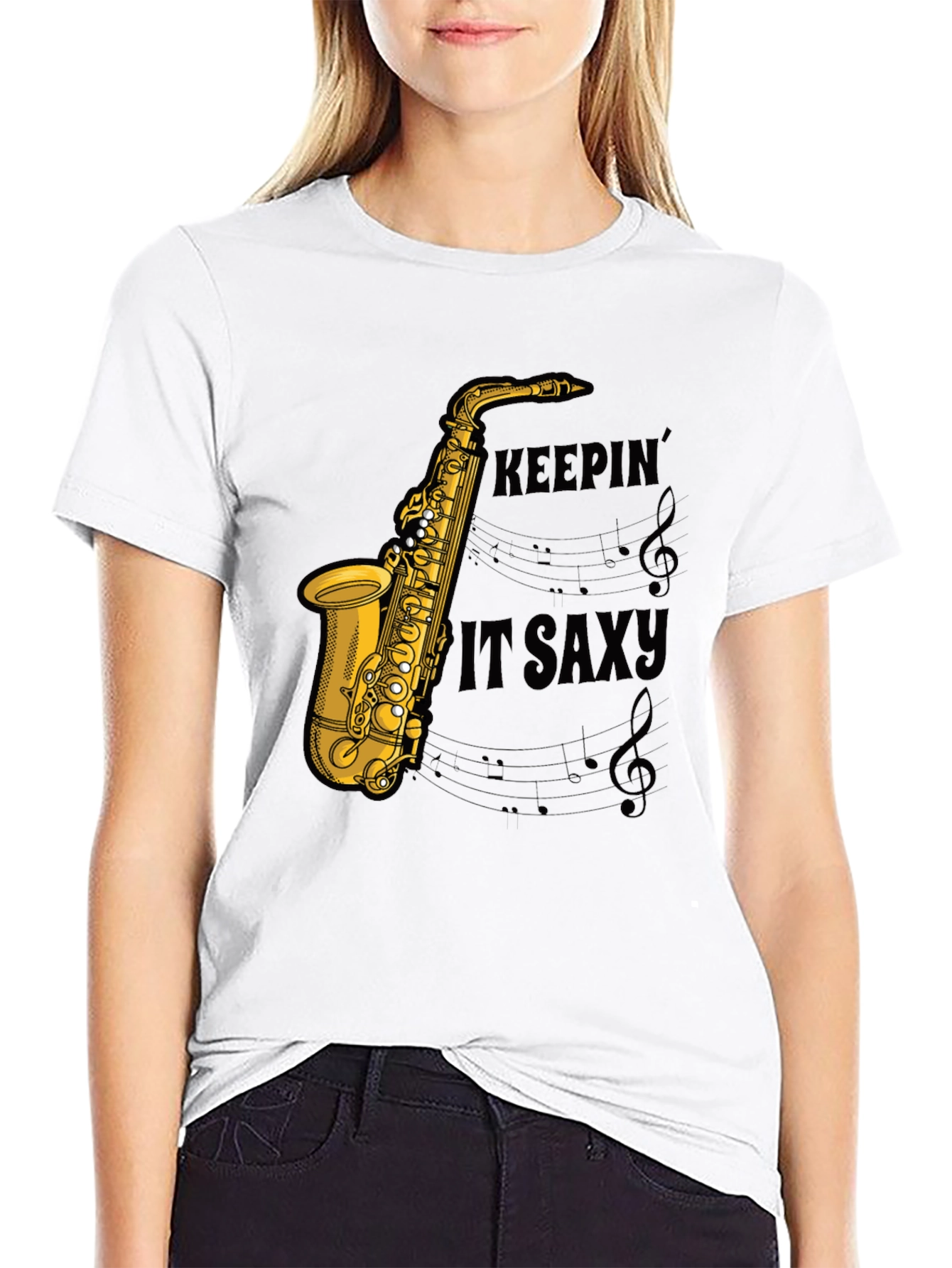 Keepin it Saxy Mens Graphic T-Shirt