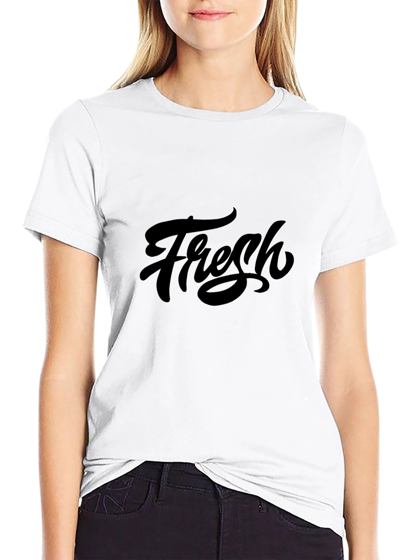 Fresh Graphic Print Black T-Shirt