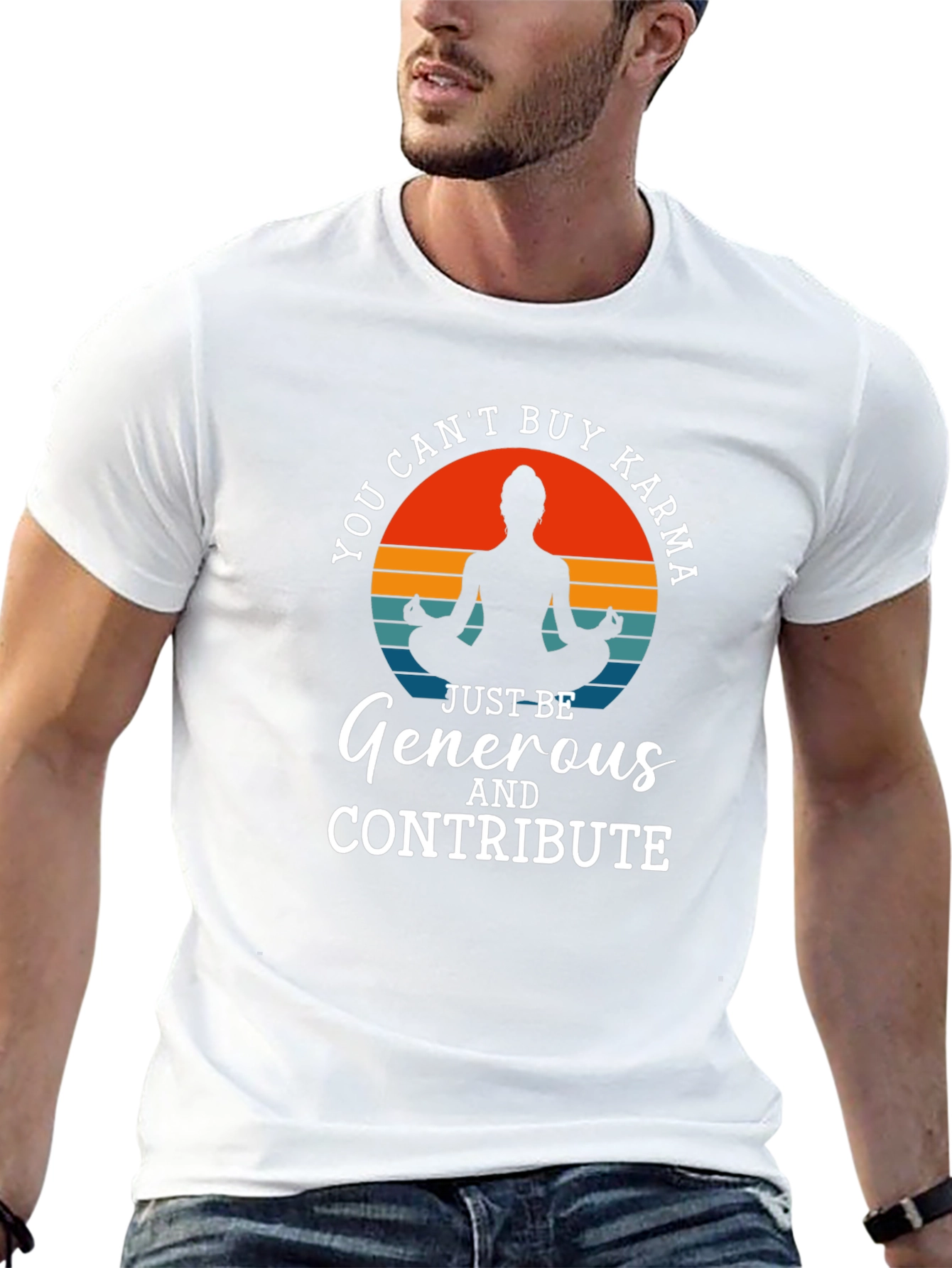 Karma Yoga T-Shirt - Generous Contributor Design