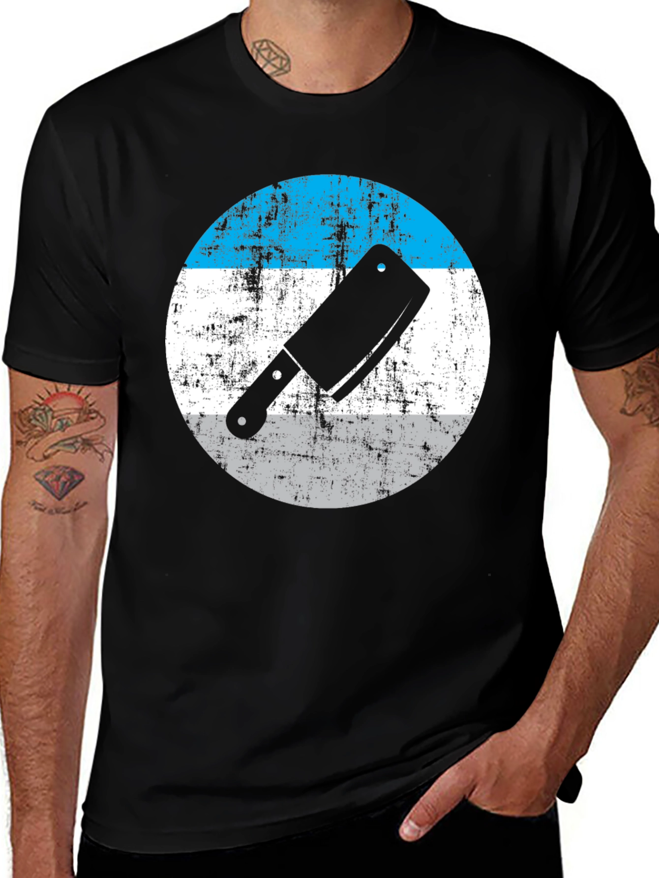 Butcher Cleaver Graphic Tee - Retro Kitchen Humor