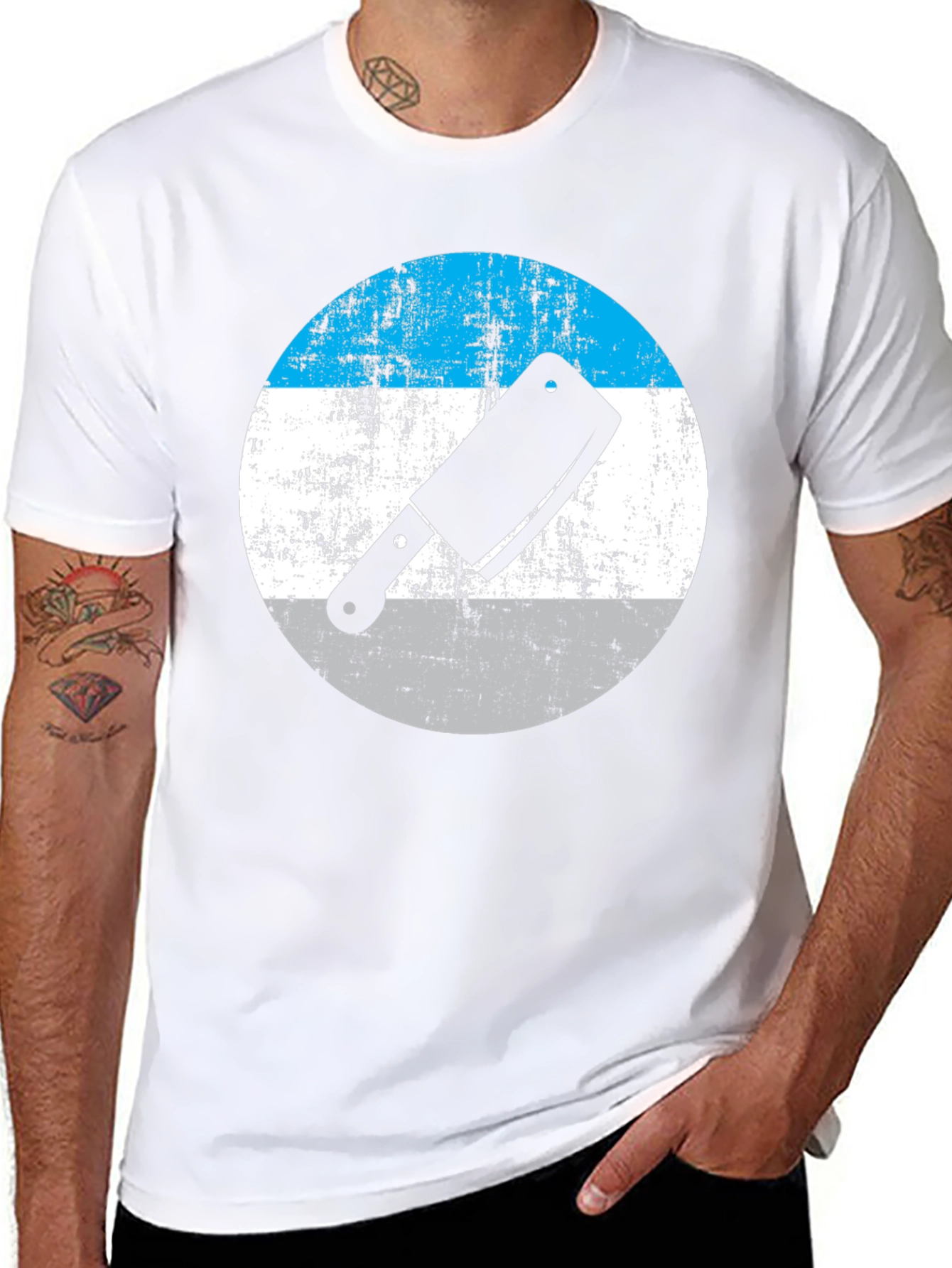 Butcher Cleaver Graphic Tee - Retro Kitchen Humor