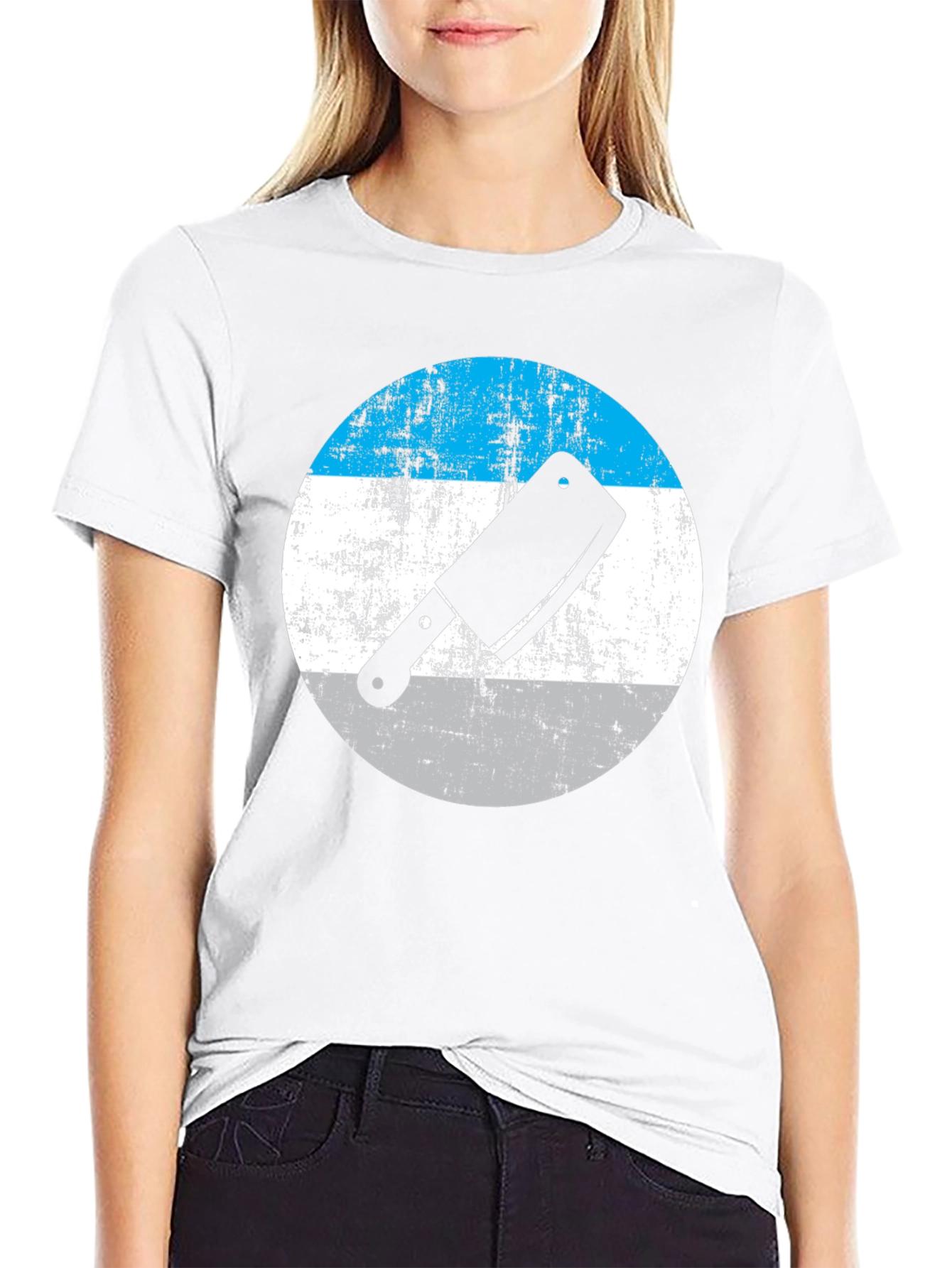 Butcher Cleaver Graphic Tee - Retro Kitchen Humor