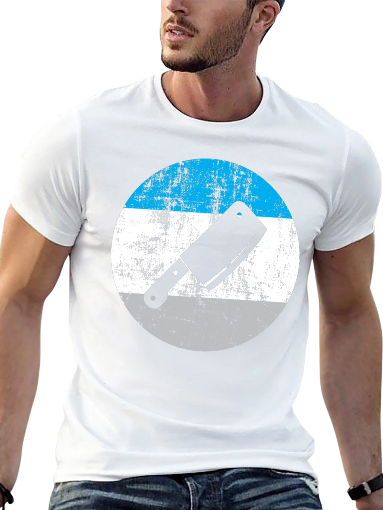 Butcher Cleaver Graphic Tee - Retro Kitchen Humor