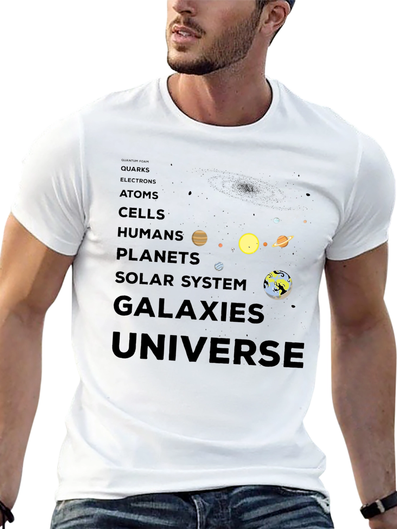 Universe Evolution Black T-Shirt