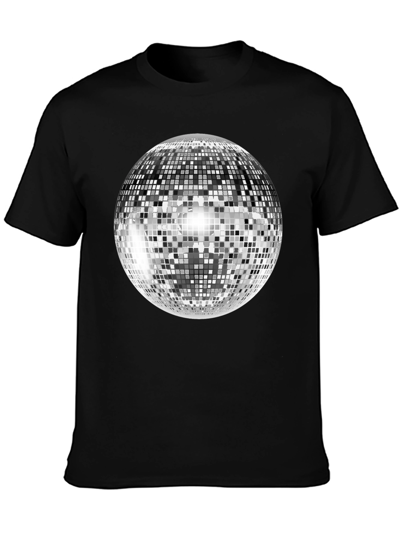 Disco Ball Graphic Tee - Shiny Retro Party Shirt