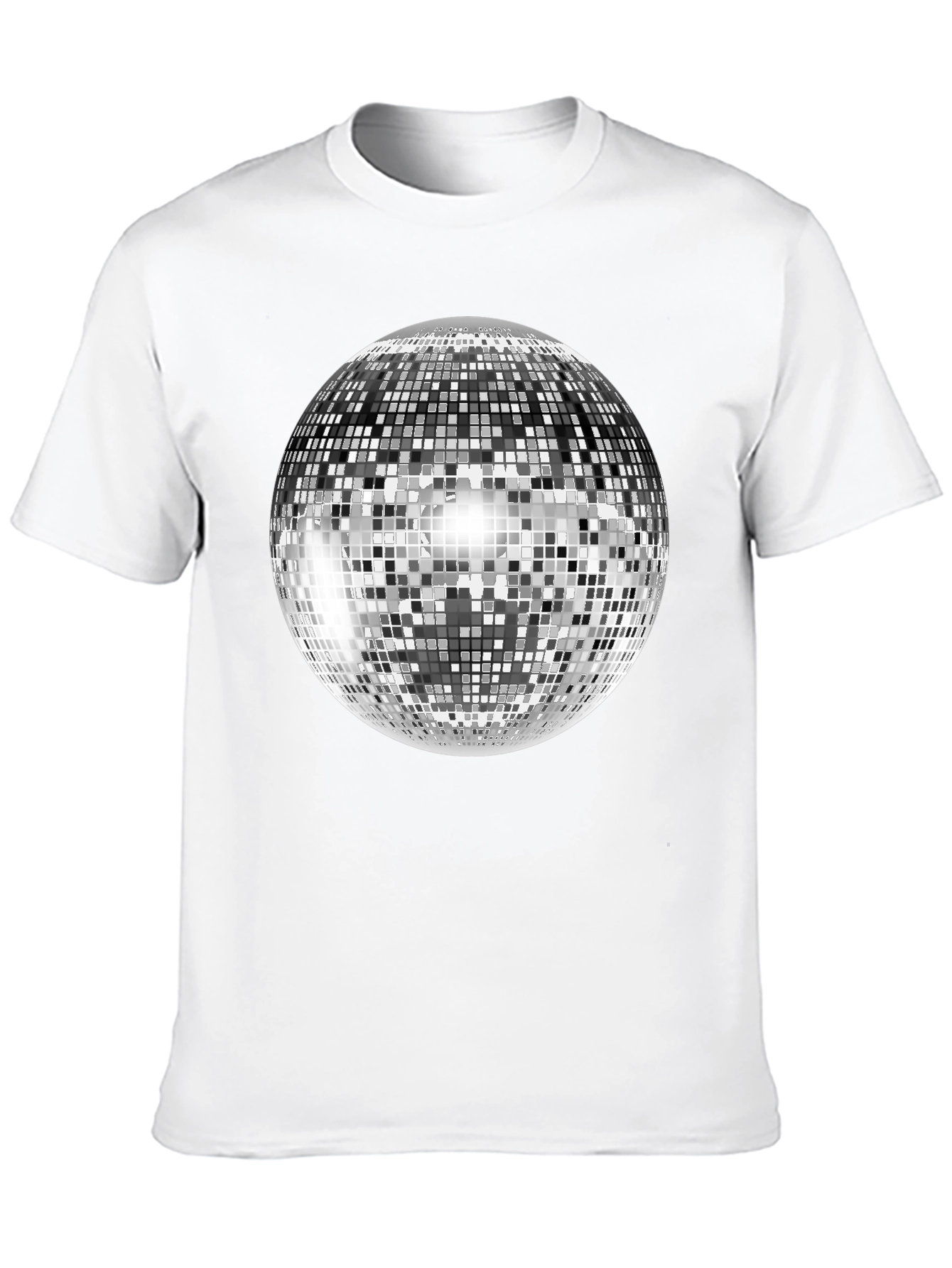 Disco Ball Graphic Tee - Shiny Retro Party Shirt
