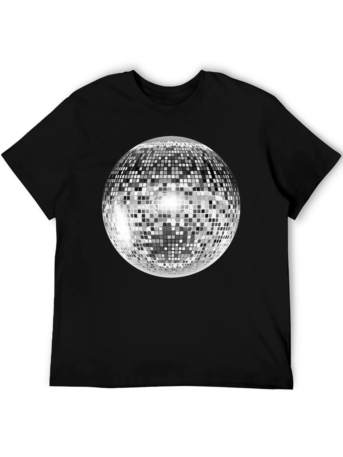 Disco Ball Graphic Tee - Shiny Retro Party Shirt