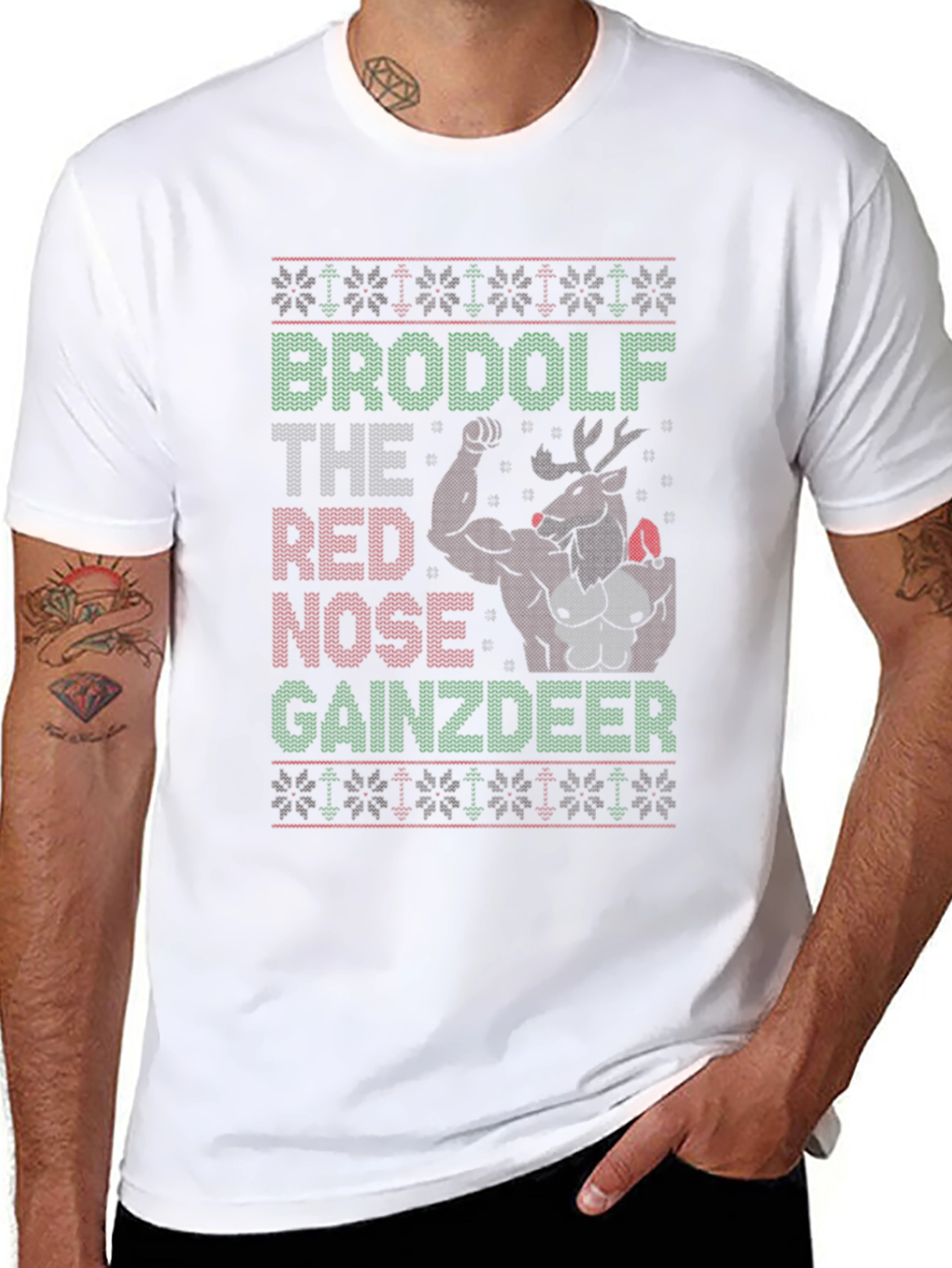 BroDolf Gainzdeer Ugly Christmas T-Shirt