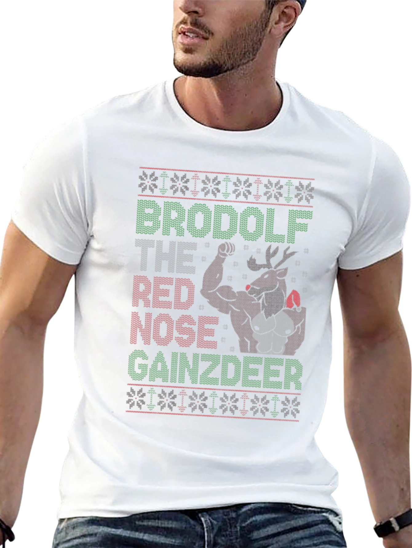 BroDolf Gainzdeer Ugly Christmas T-Shirt
