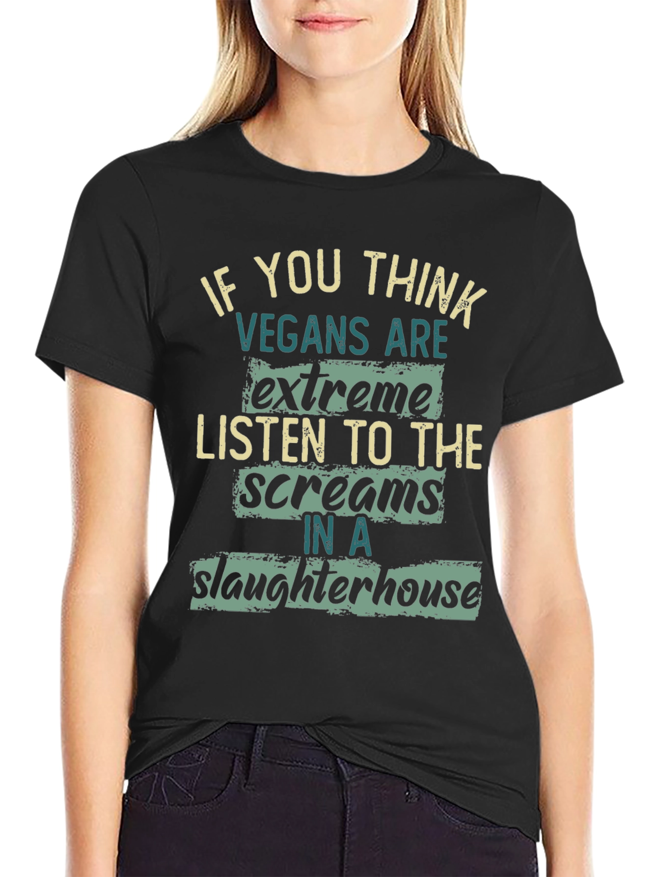 Vegan Statement Graphic T-Shirt - Slaughterhouse