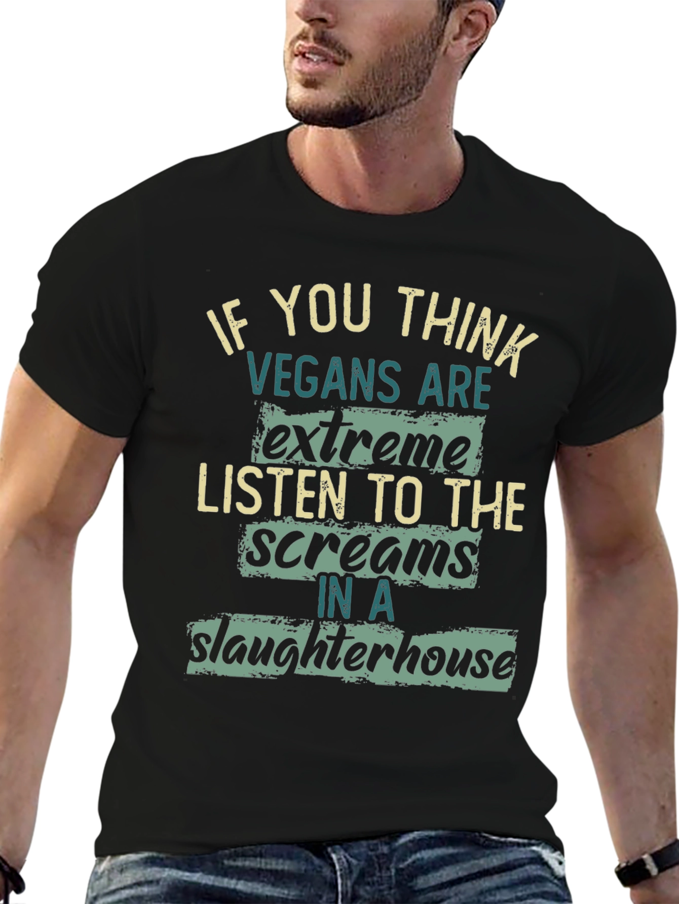 Vegan Statement Graphic T-Shirt - Slaughterhouse