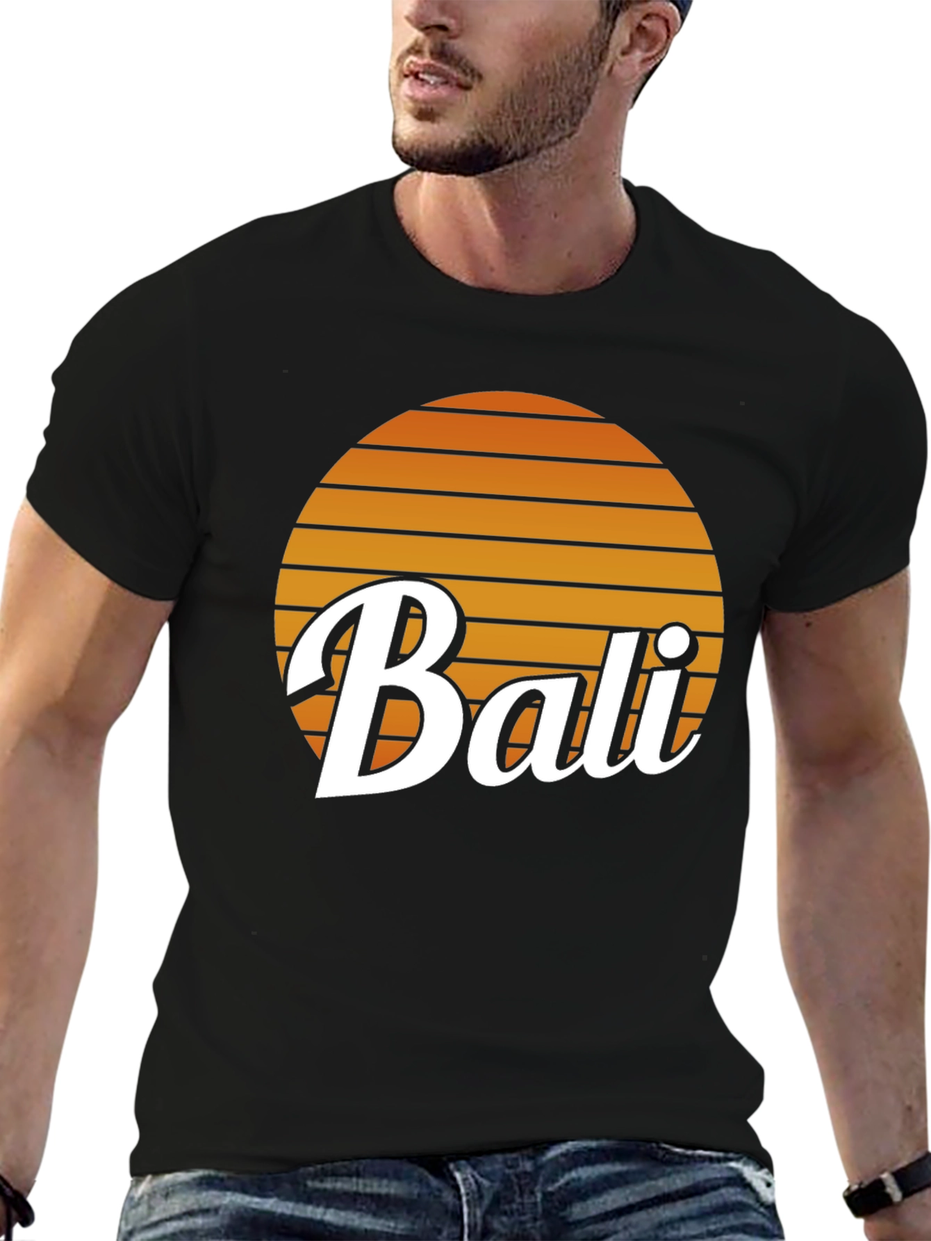 Bali Sunset Graphic Tee - Retro Vacation Vibes