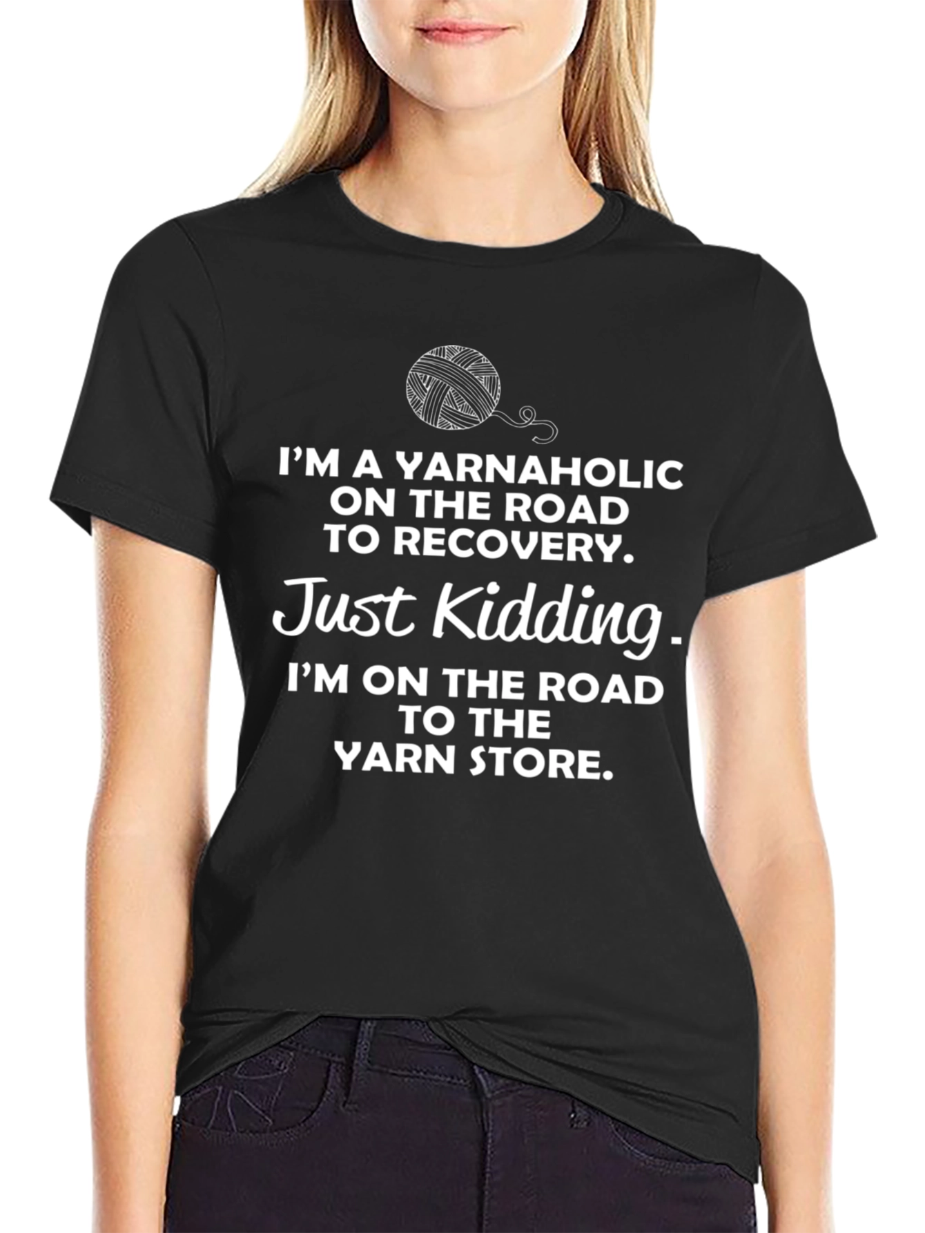 Yarnaholic T-Shirt - Knitting Humor Tee