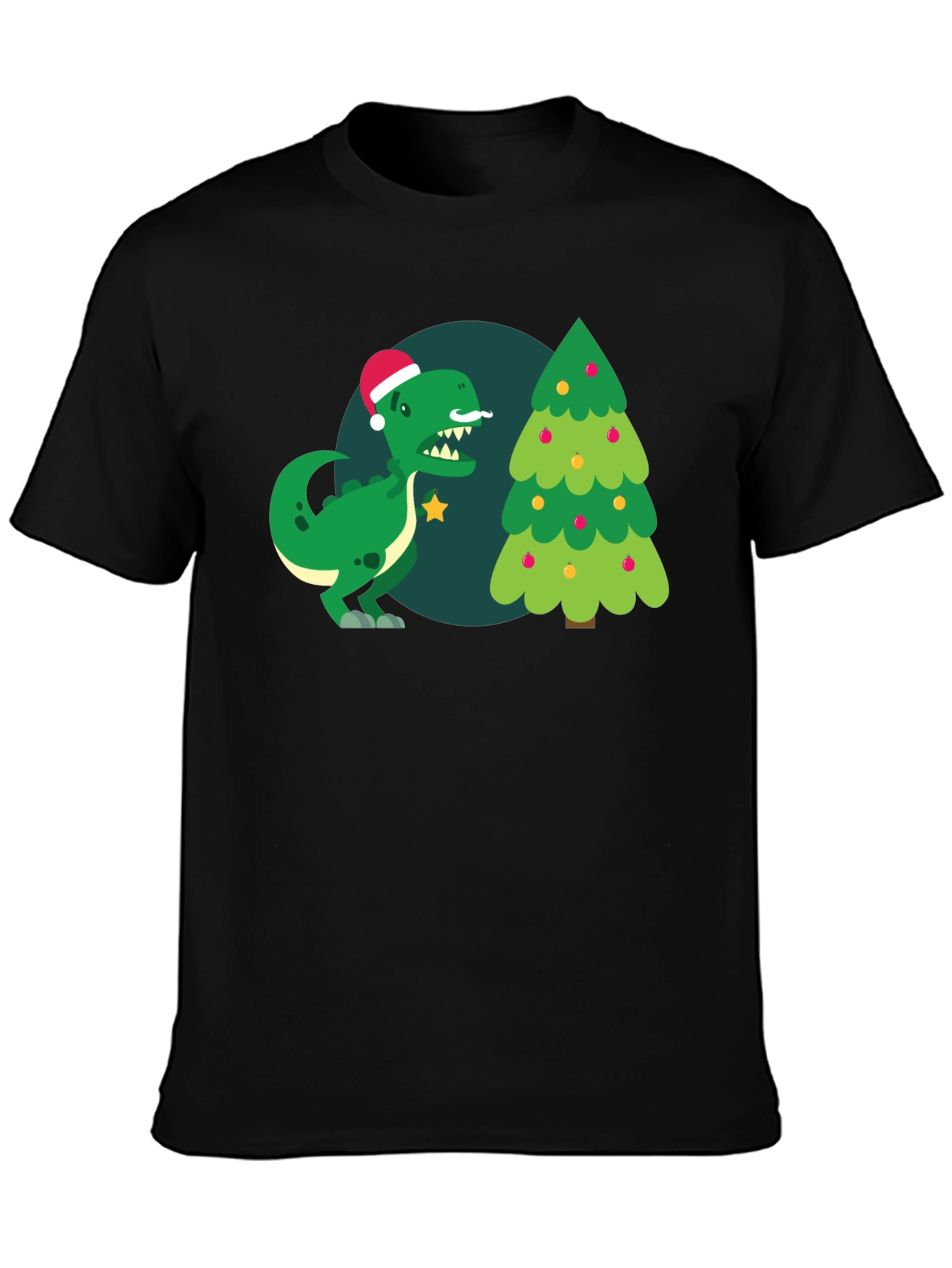 Christmas Dinosaur Graphic T-Shirt
