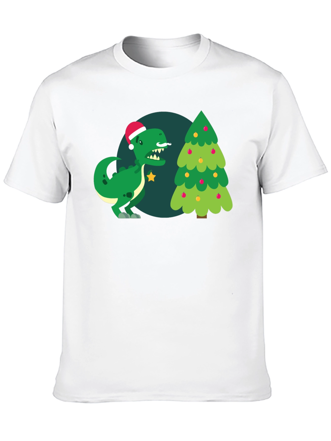 Christmas Dinosaur Graphic T-Shirt