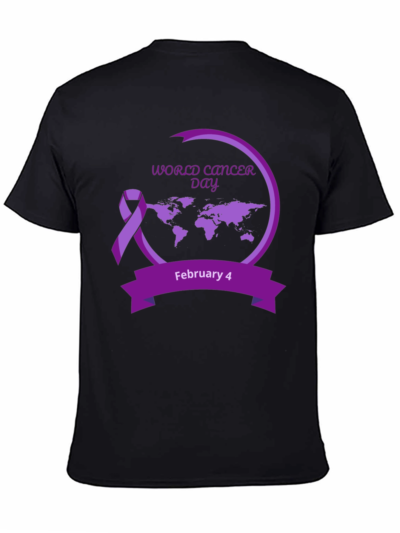 World Cancer Day Black T-Shirt