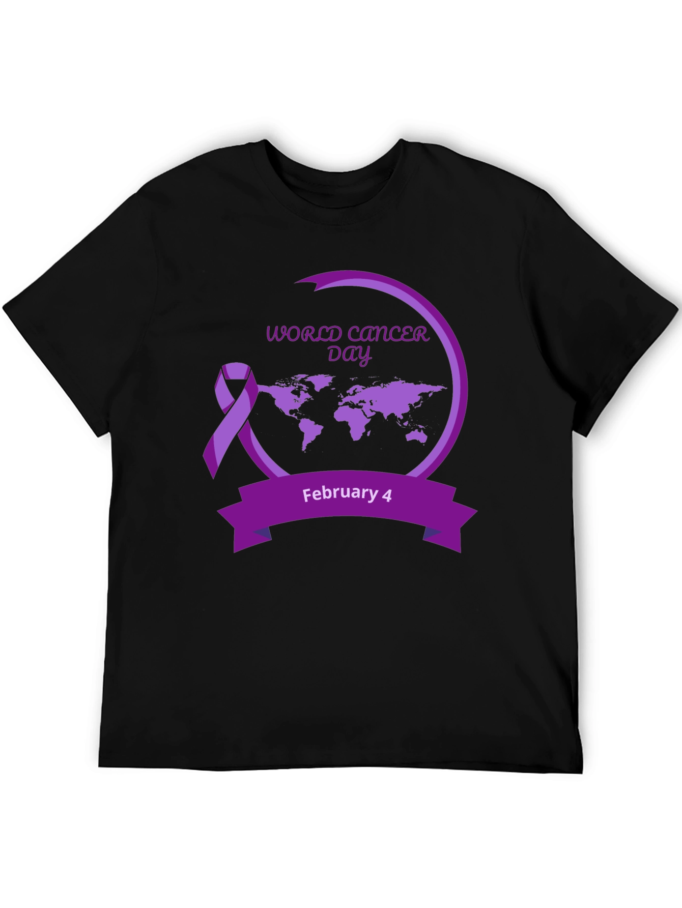 World Cancer Day Black T-Shirt