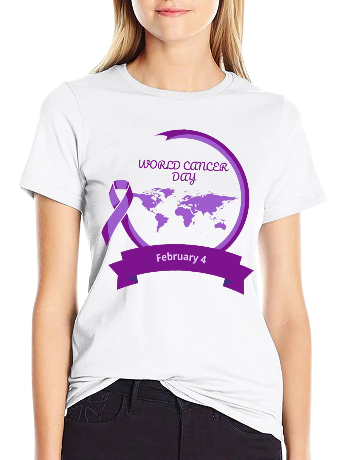 World Cancer Day Black T-Shirt
