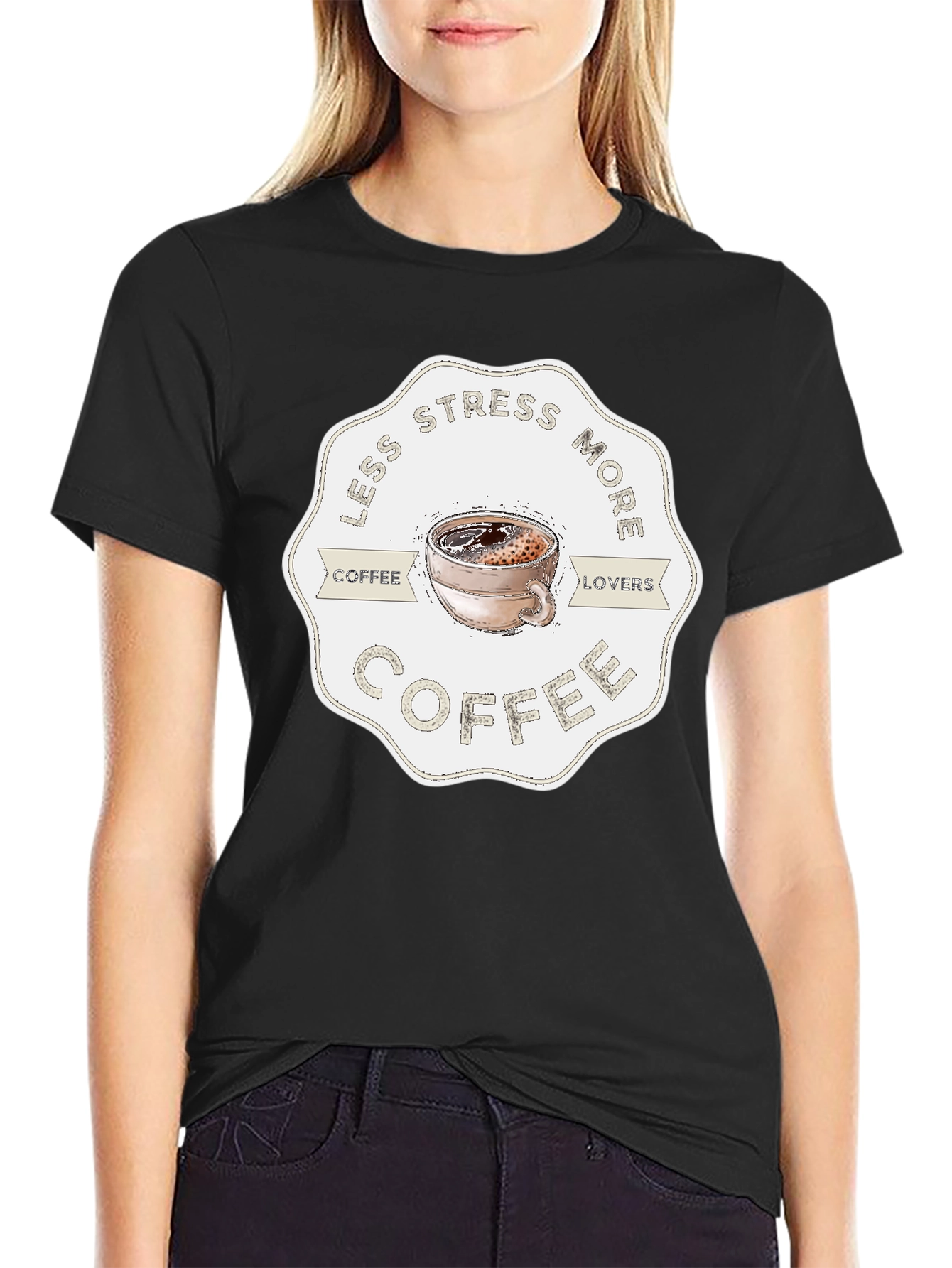 Less Stress More Coffee Graphic Tee