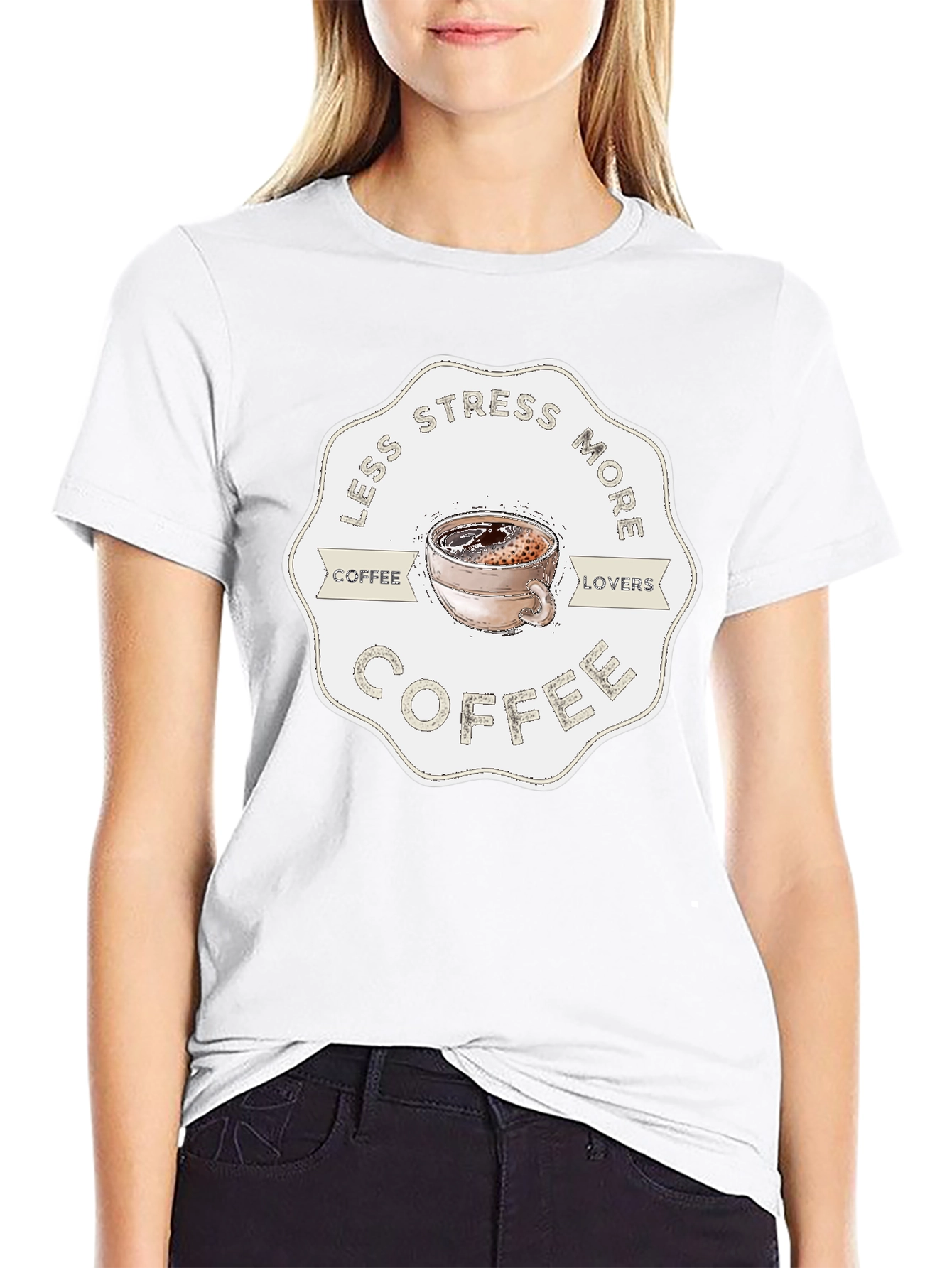 Less Stress More Coffee Graphic Tee
