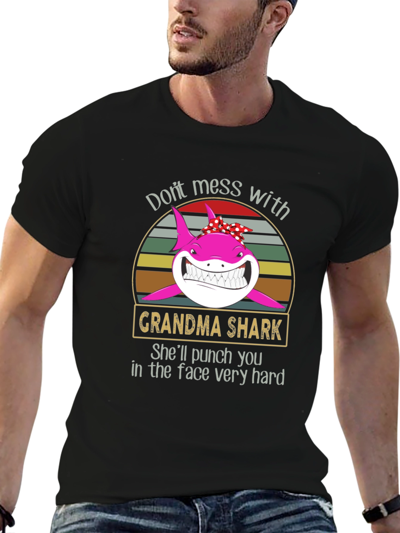 Grandma Shark Graphic T-Shirt