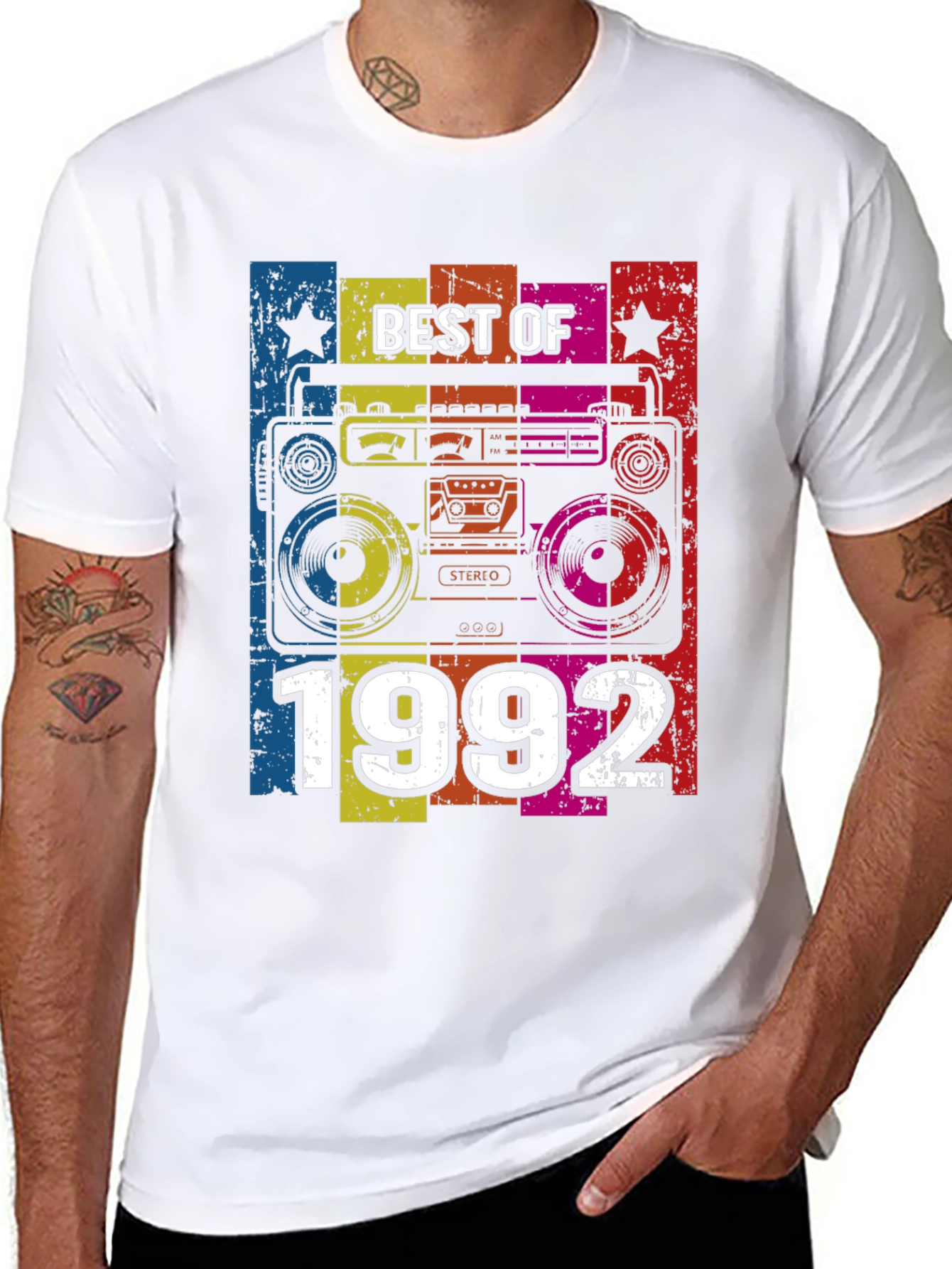 Best of 1992 Graphic Tee - Retro Boombox Design