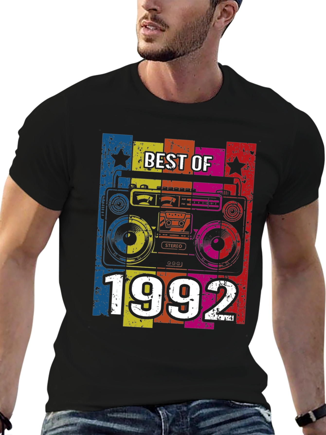 Best of 1992 Graphic Tee - Retro Boombox Design