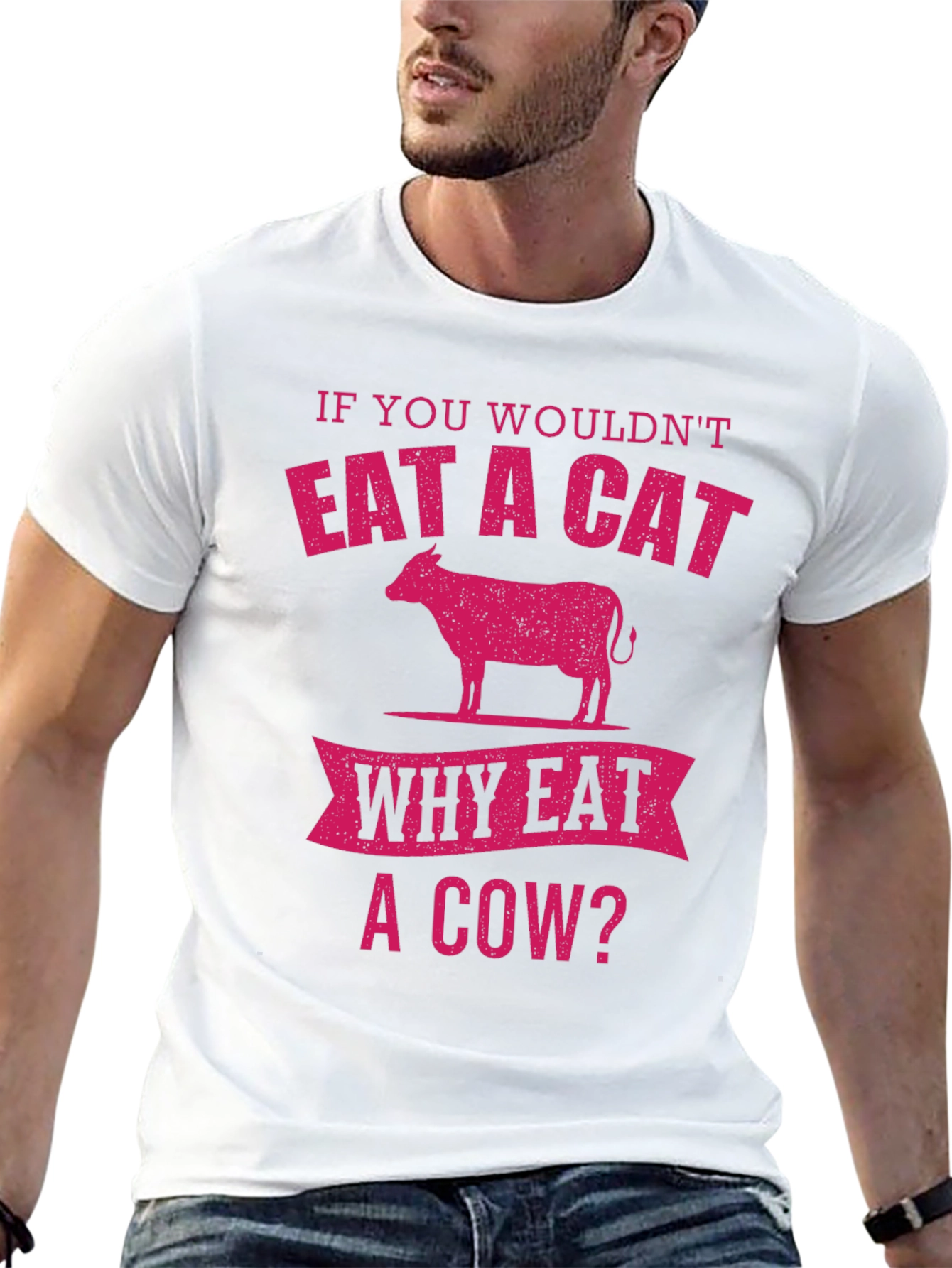 Vegan Eat A Cat? Graphic T-Shirt