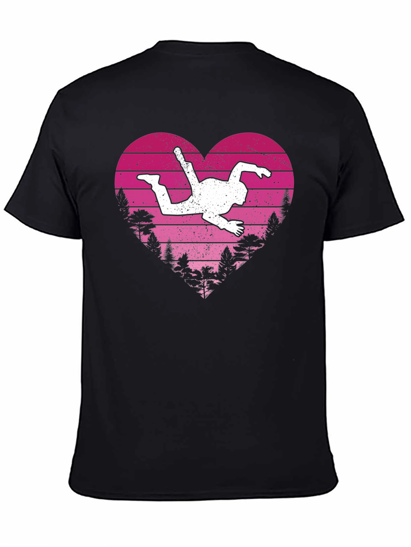 Skydiver Heart Graphic Tee - Adventure Lovers Shirt