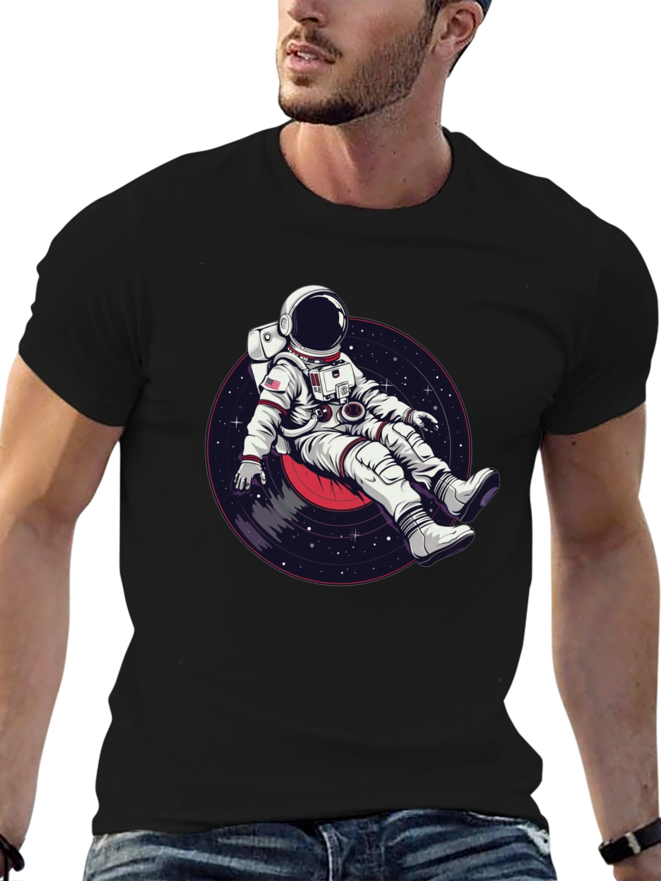 Astronaut Record T-Shirt - Space Music