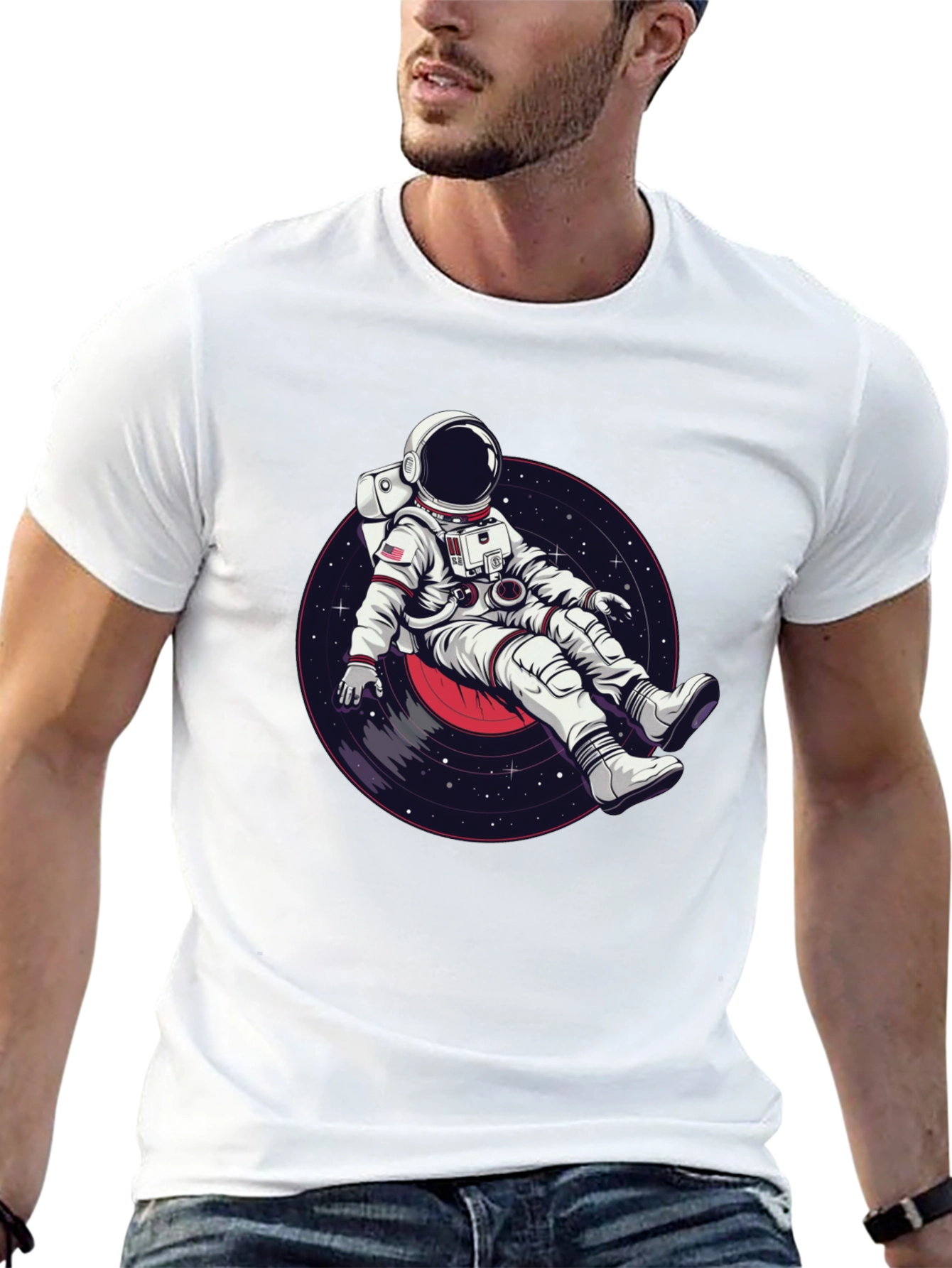 Astronaut Record T-Shirt - Space Music