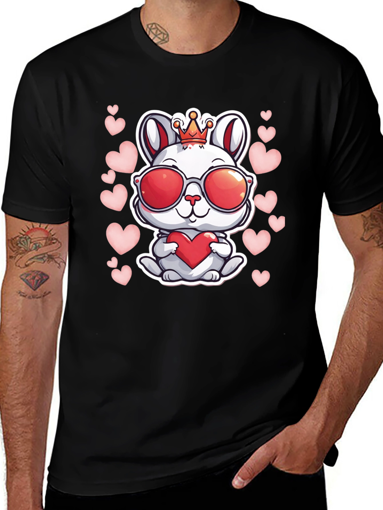 Cute Bunny Valentines Day T-Shirt