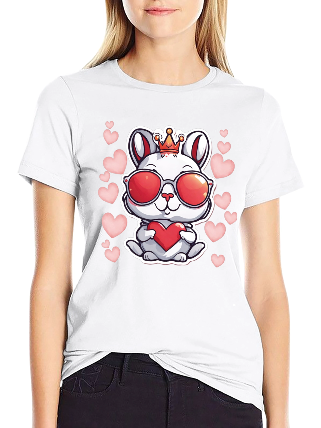 Cute Bunny Valentines Day T-Shirt