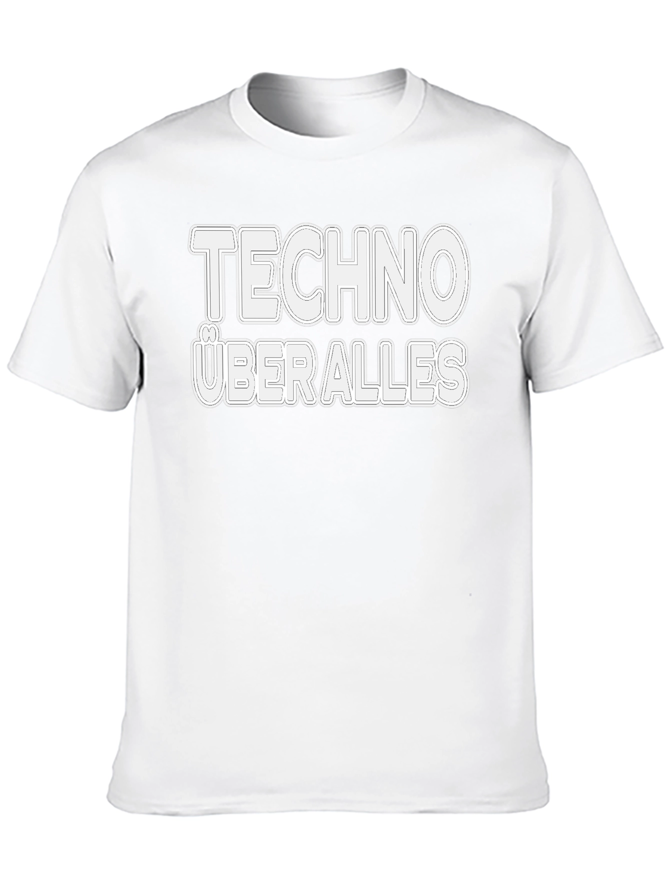 Techno Überalles Black Graphic T-Shirt