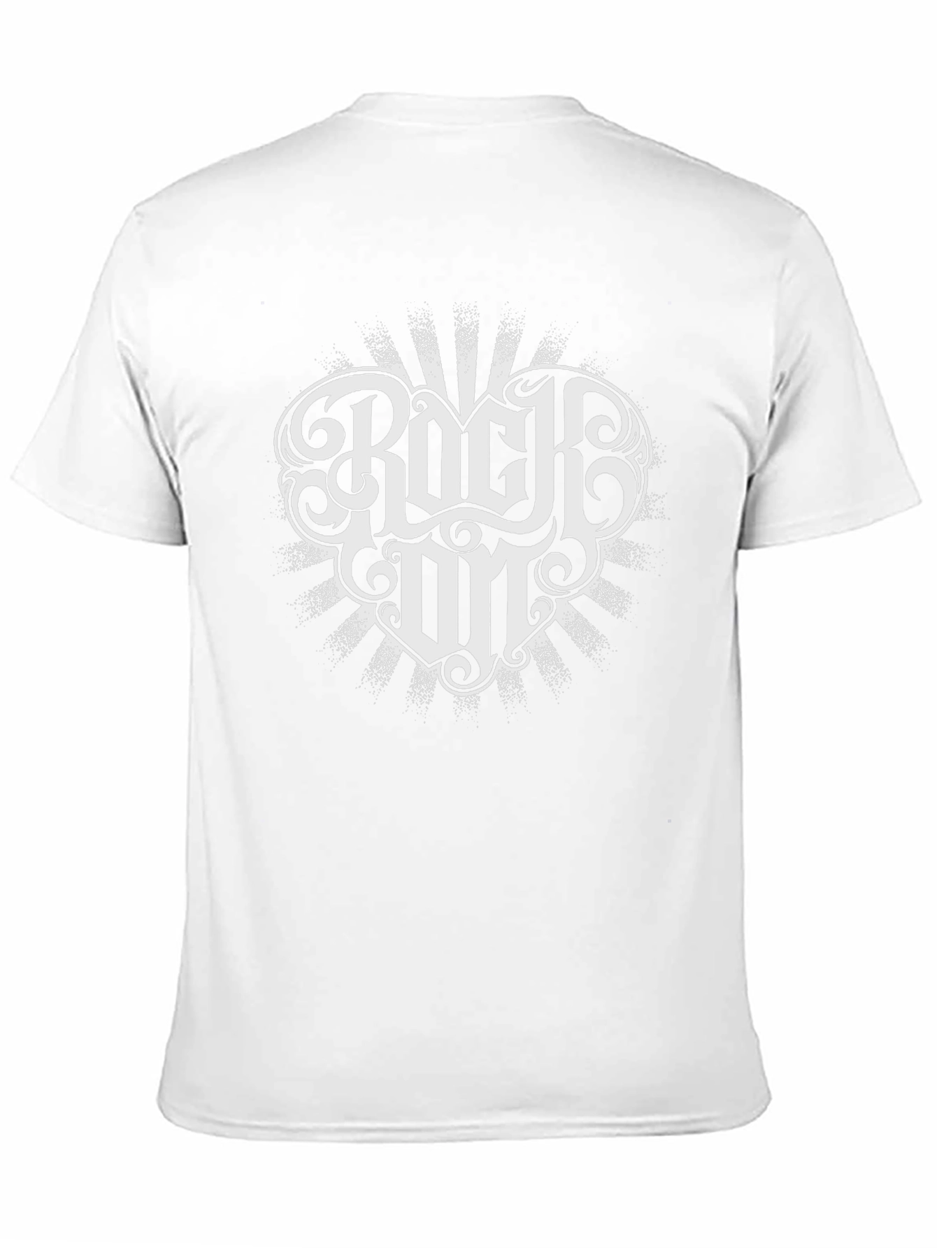 Rock On Black T-Shirt with White Graphic